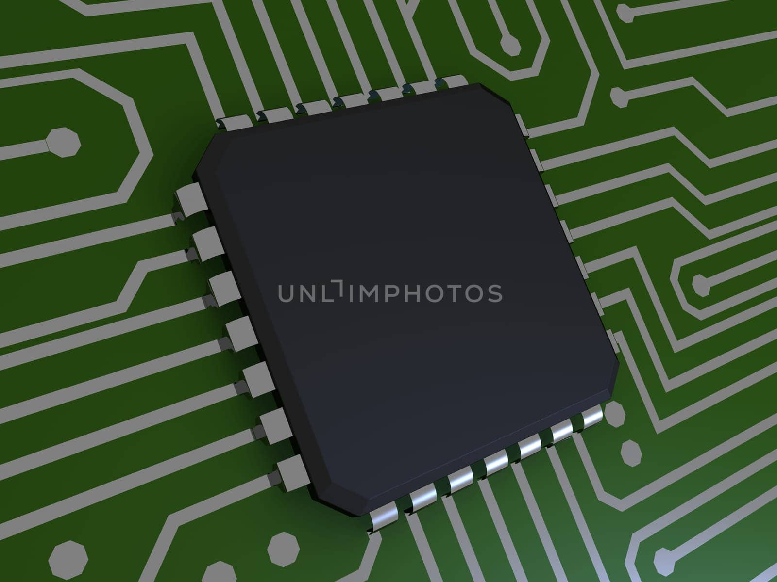 3d rendered ilustration of a processor