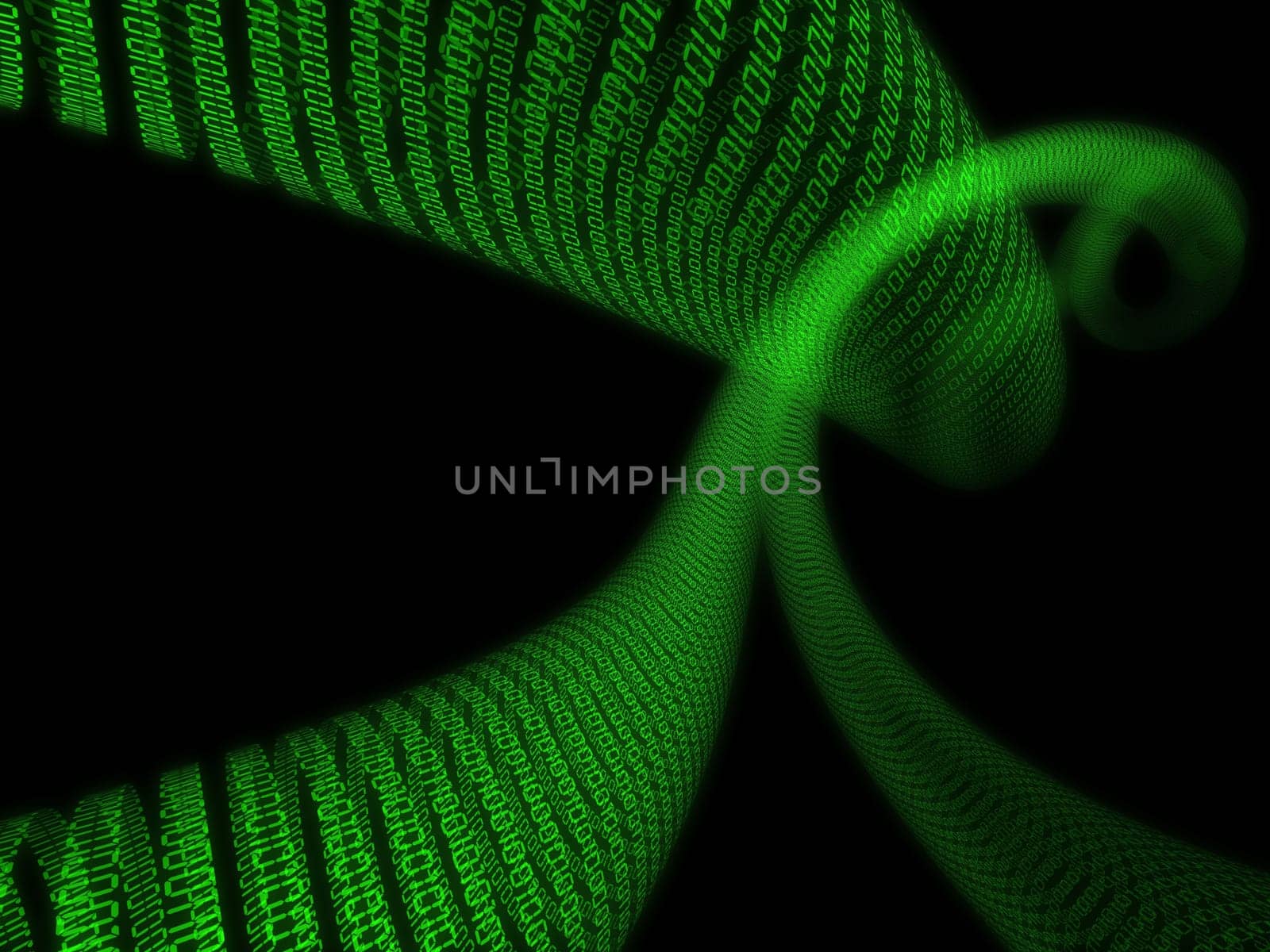 3d rendered illustration of a digital stream
