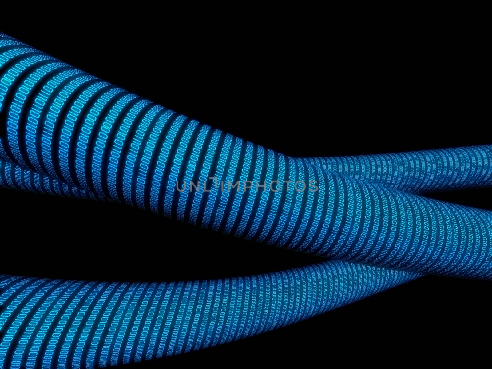 3d rendered illustration of a digital stream