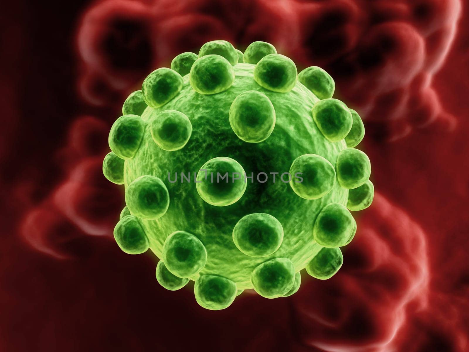3d rendered illustration of an isolated virus