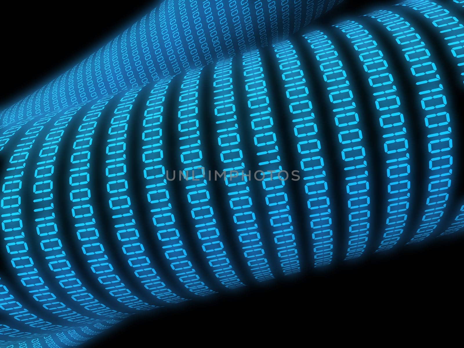 3d rendered illustration of a digital stream