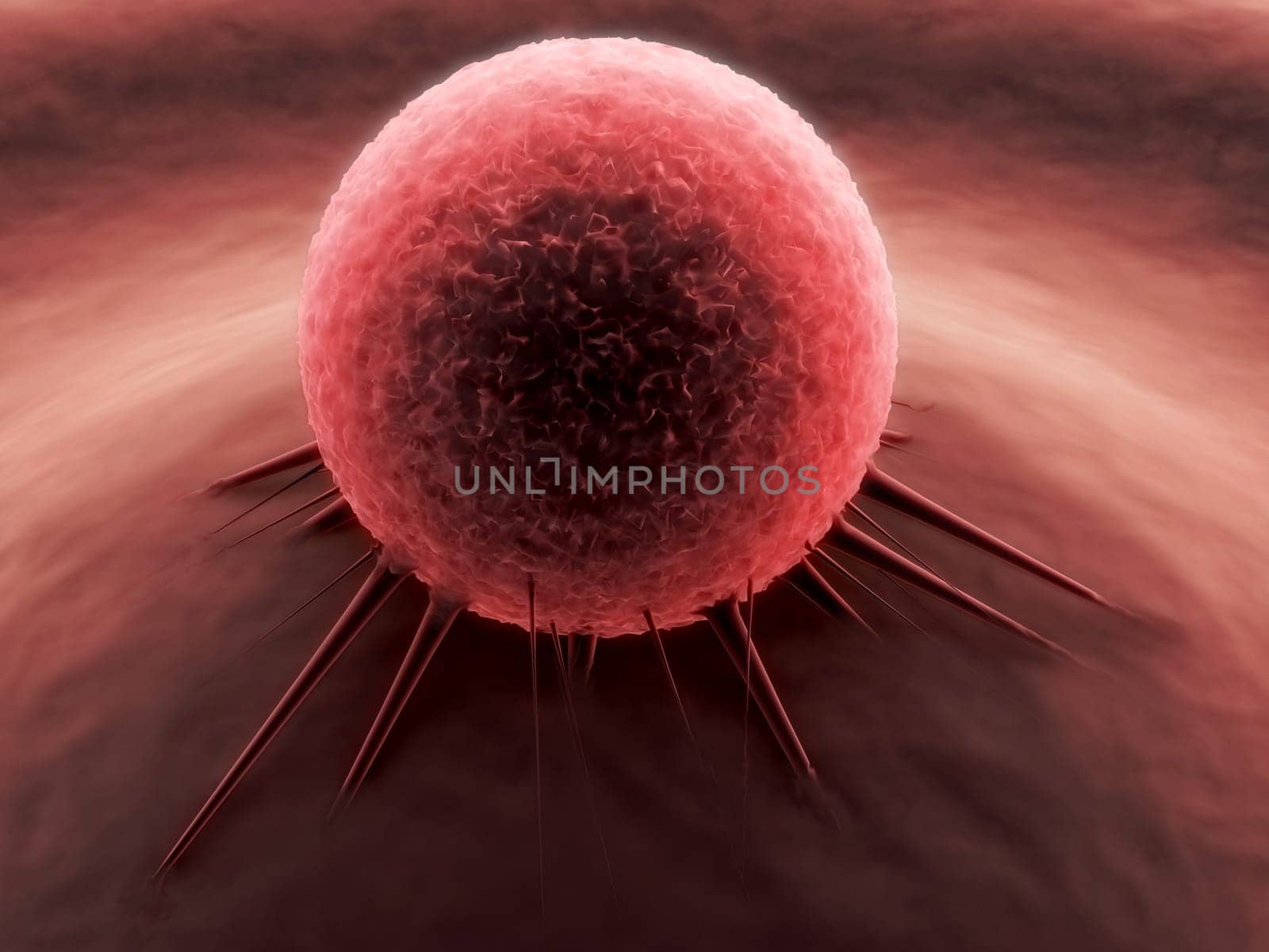 3d rendered close up of a cancer cell