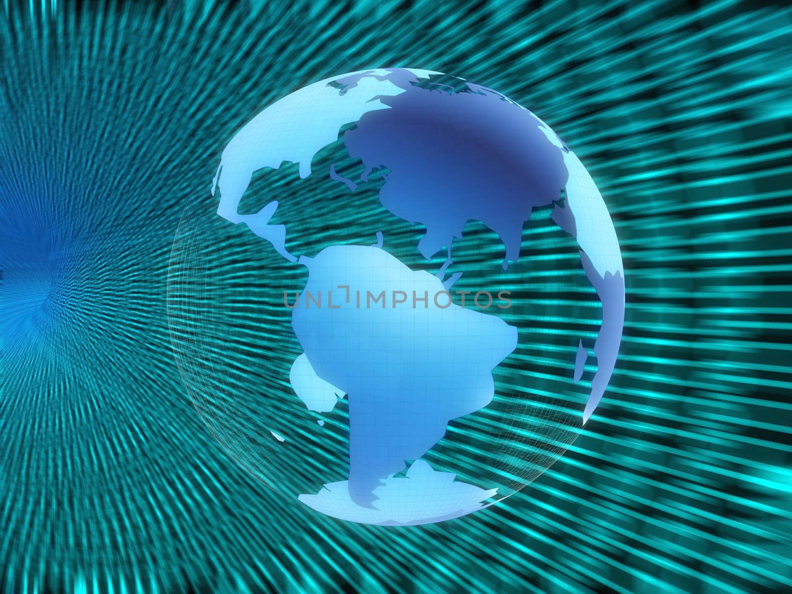 3d rendered illustration of an abstract globe model