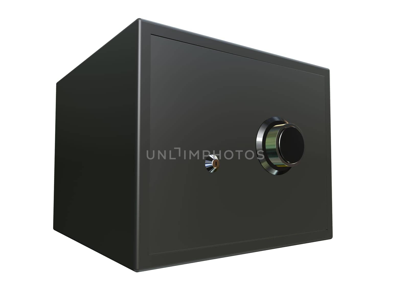3d rendered illustration of a small black safe