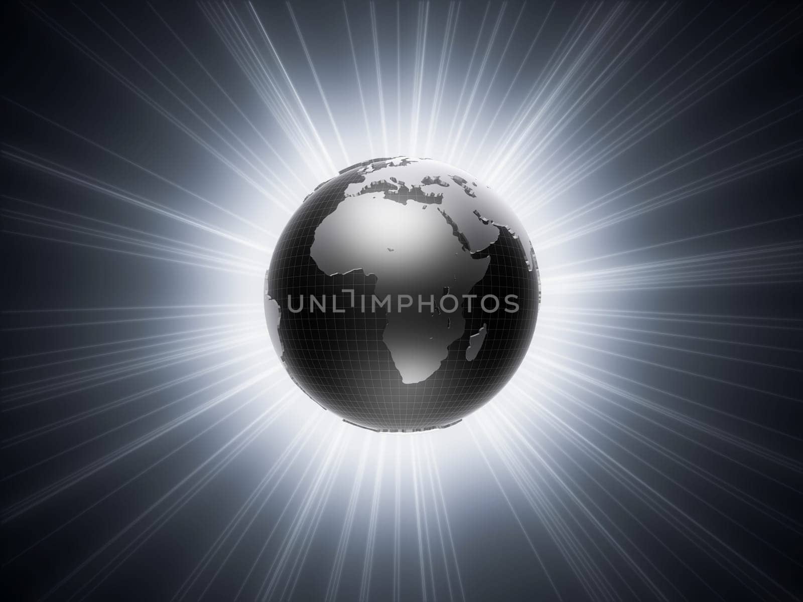 3d rendered illustration of a glowing globe