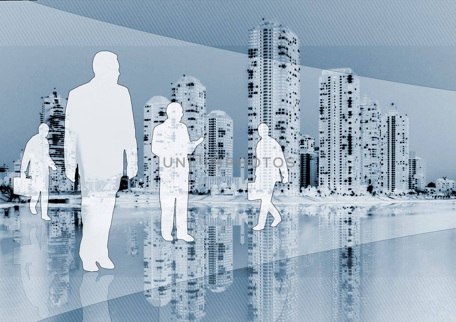 business team on business background