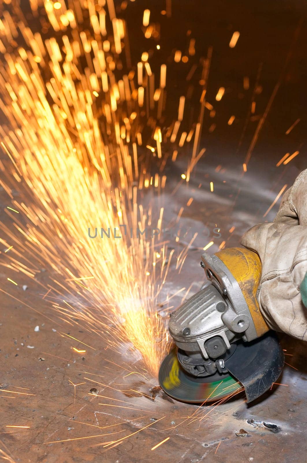 worker grinding