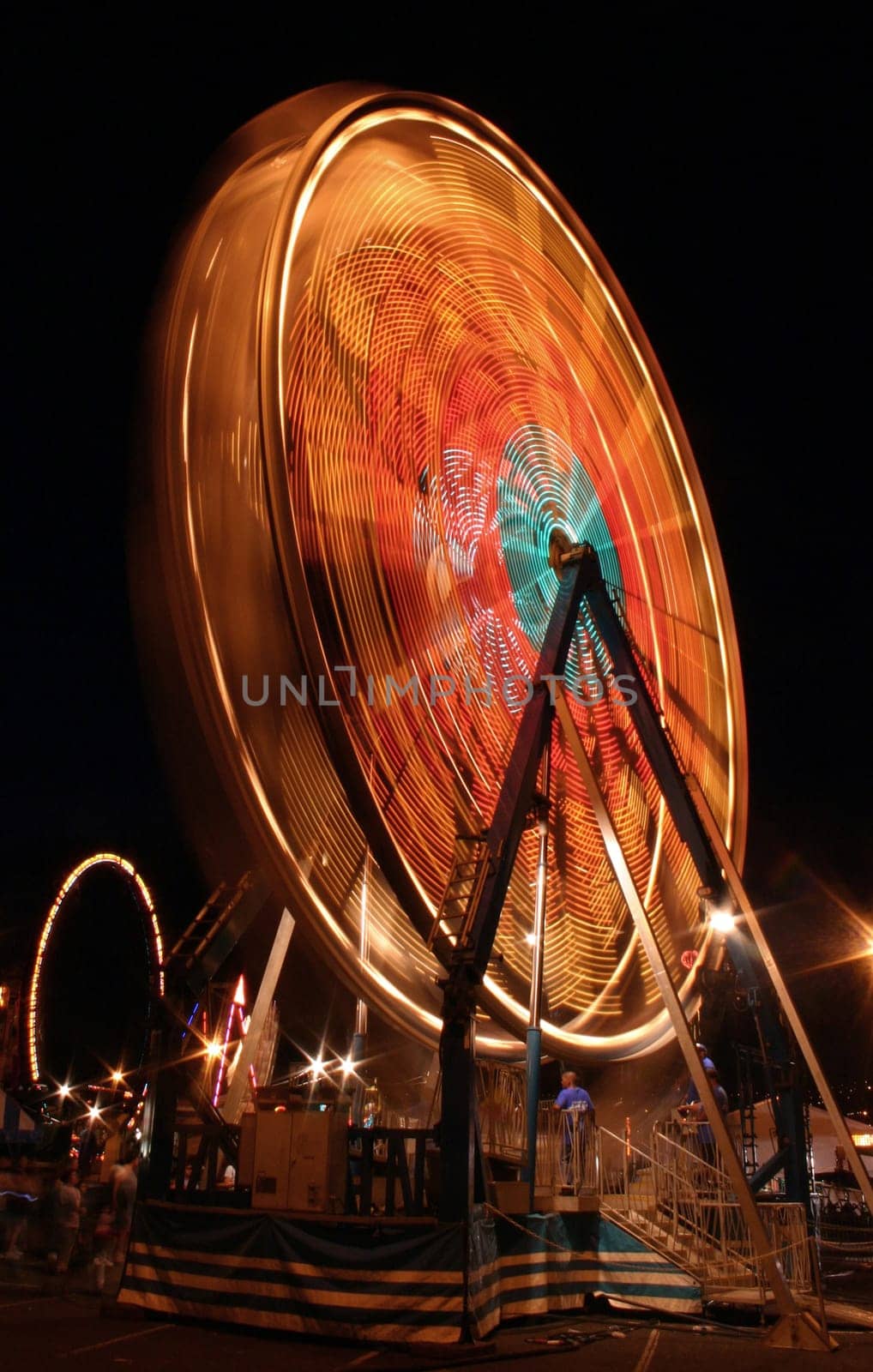 This is a picture of a ferris wheel that was taken at the fair.