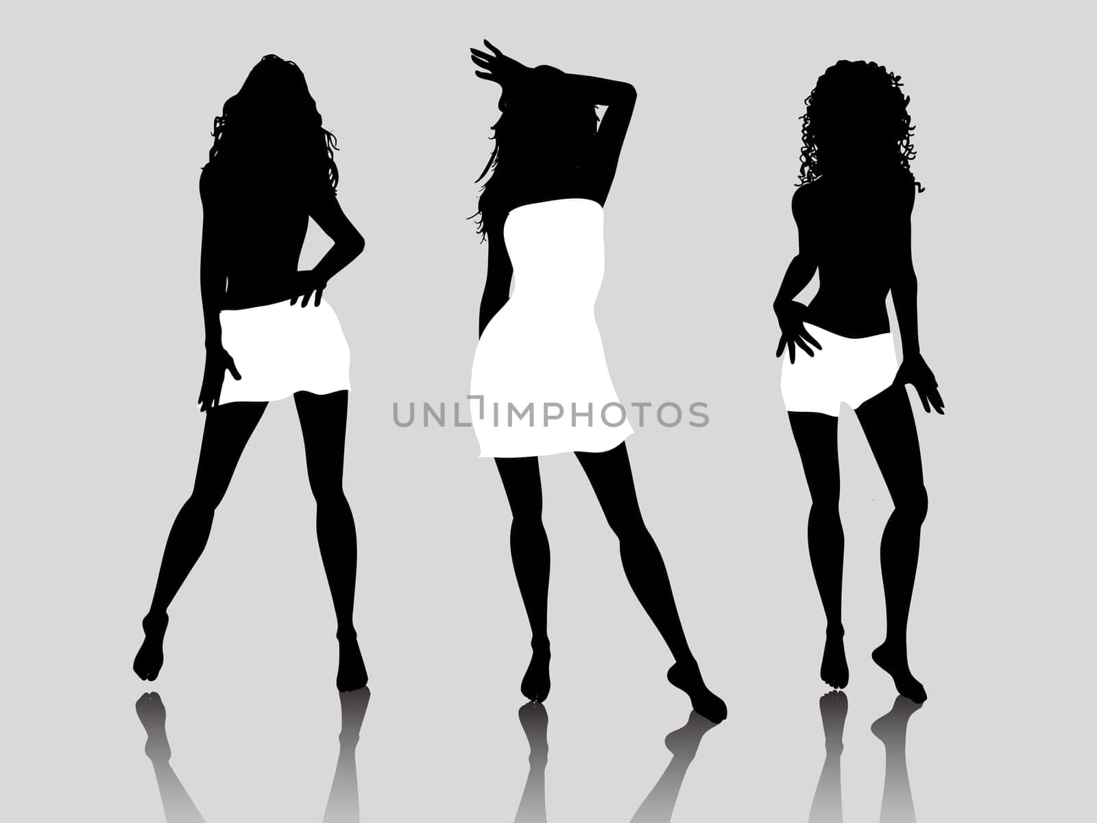 Sexy female silhouettes