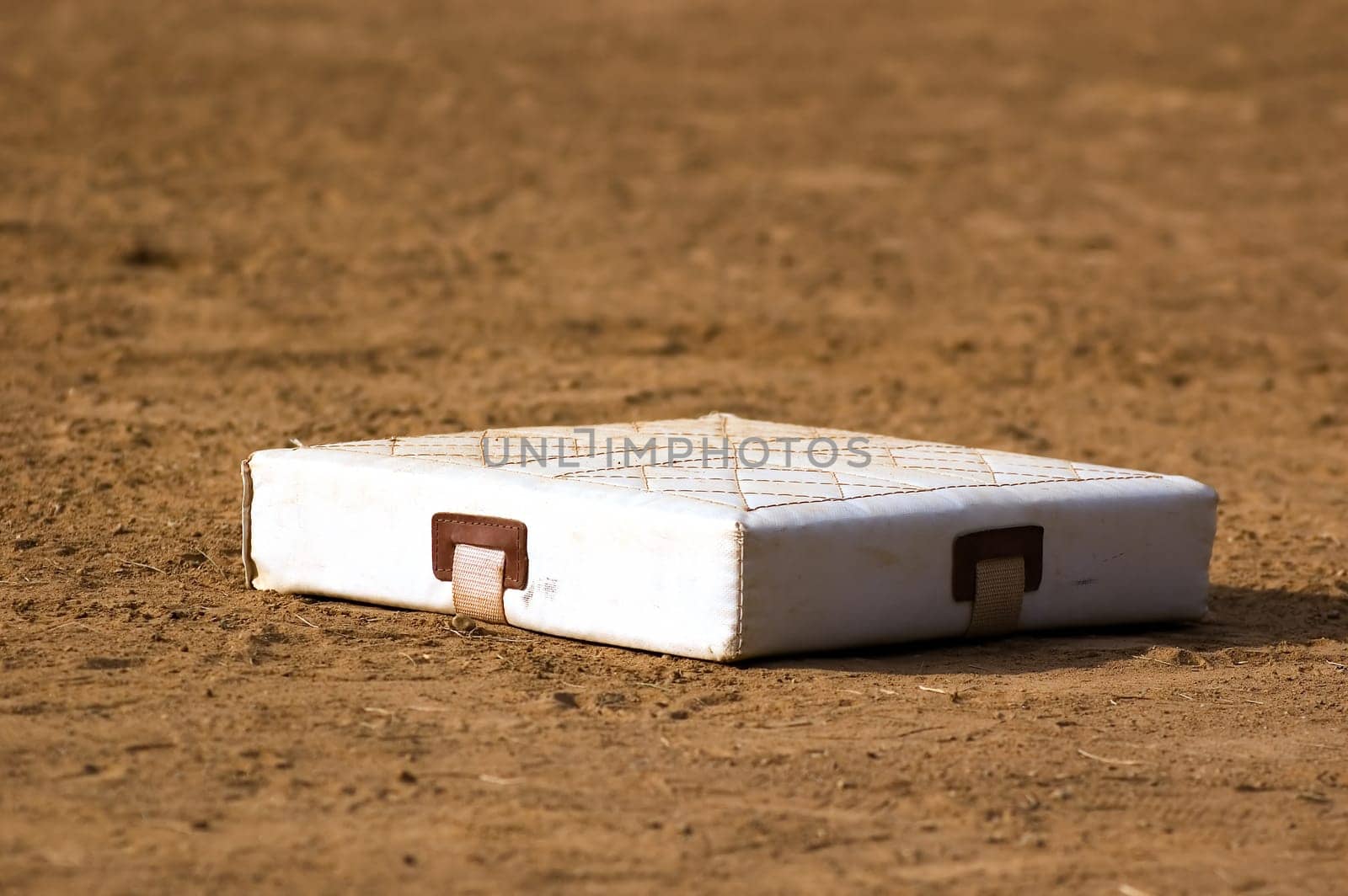 an image of first base on a baseball diamond