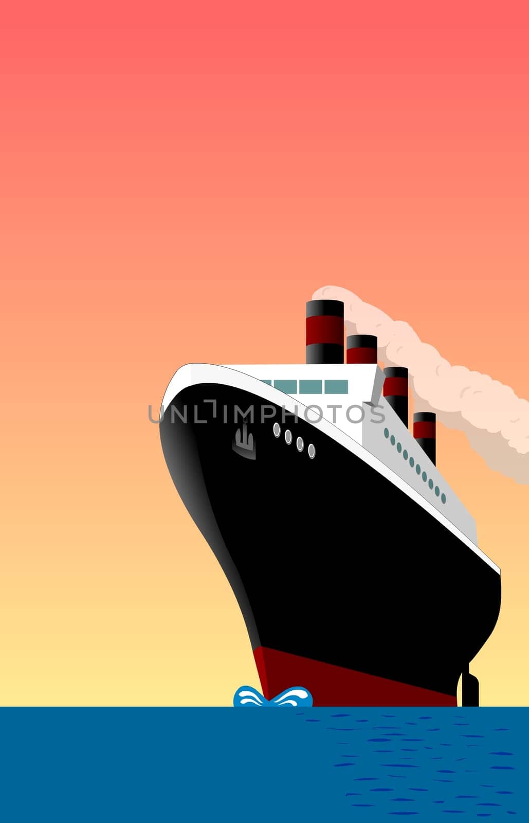 Ship Vintage Classic Retro Poster Style