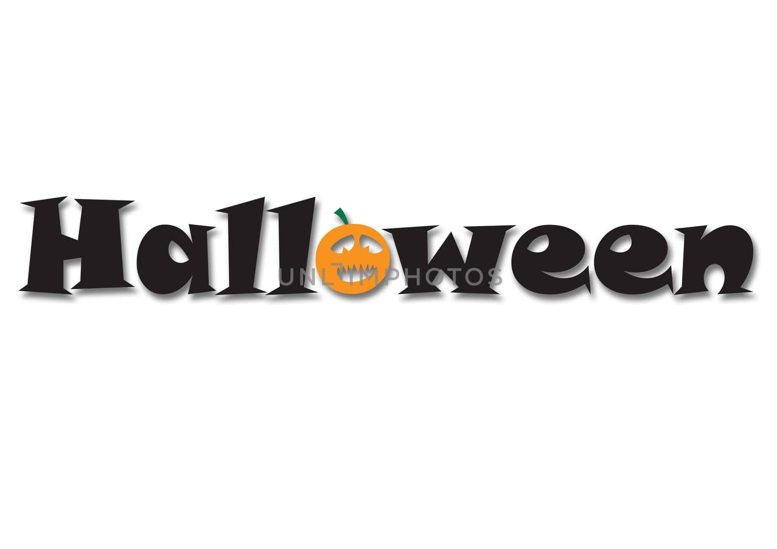 halloween type with pumkin