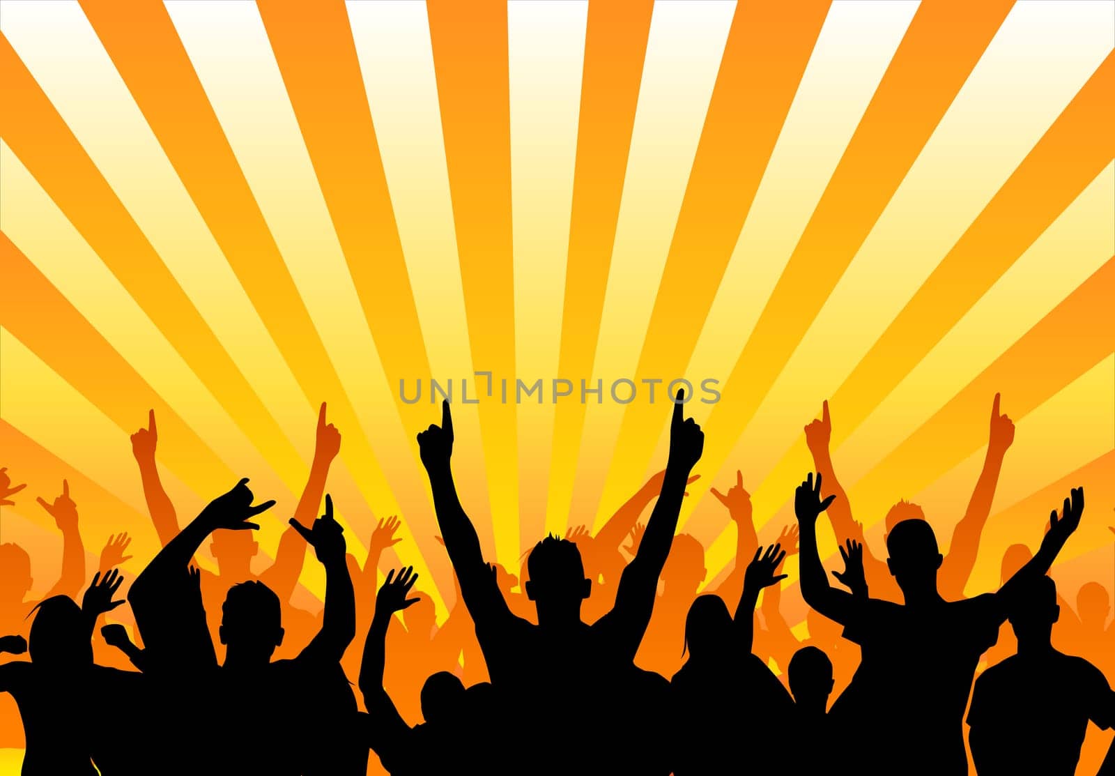 group of cheering people.