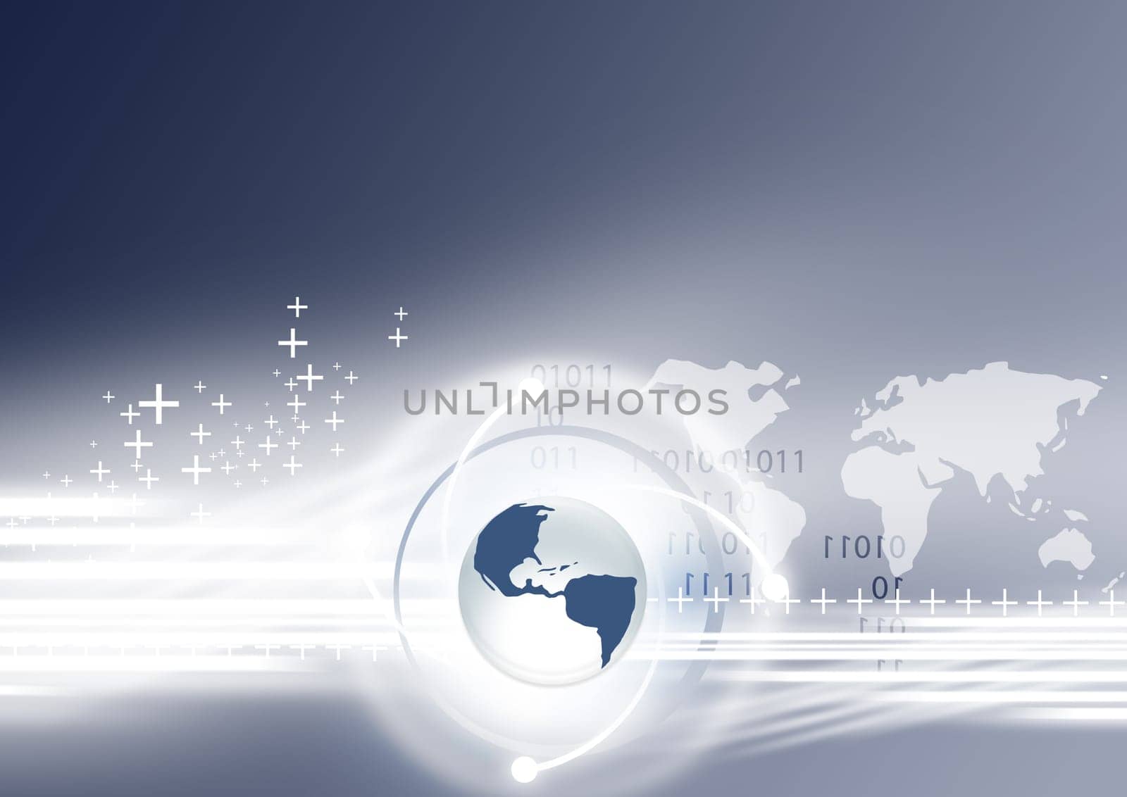 Illustration themed around a global positive future.