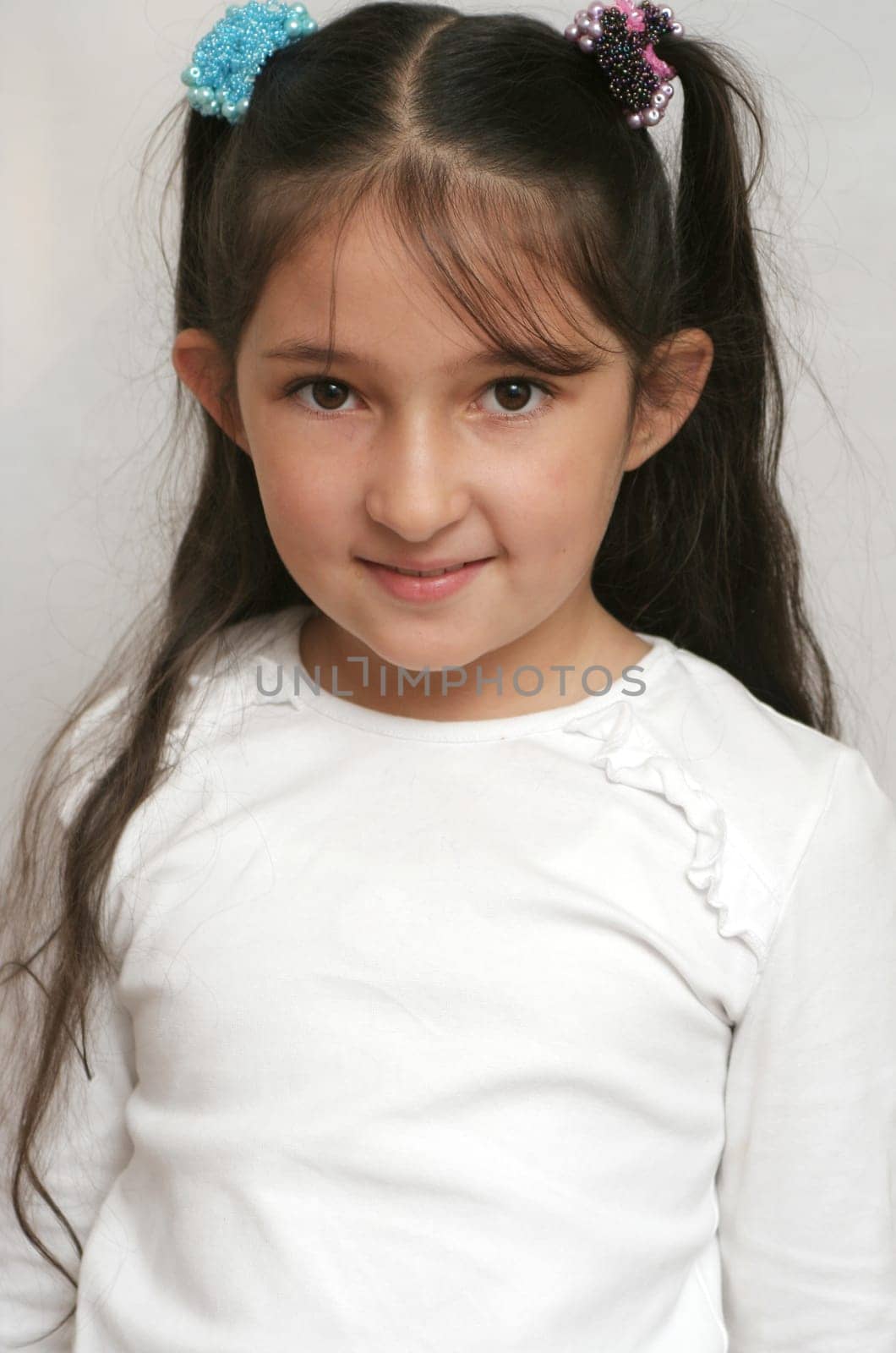 Sight of the nice girl with long black hair