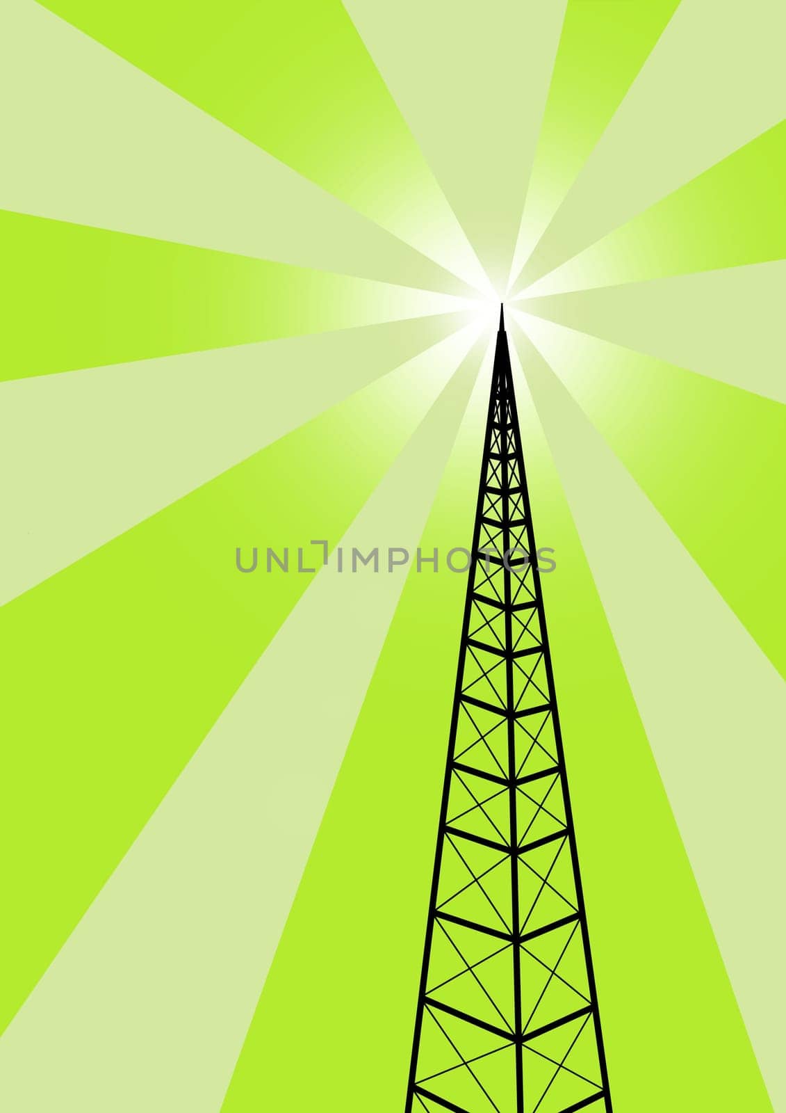 Illustration of a broadcast antenna