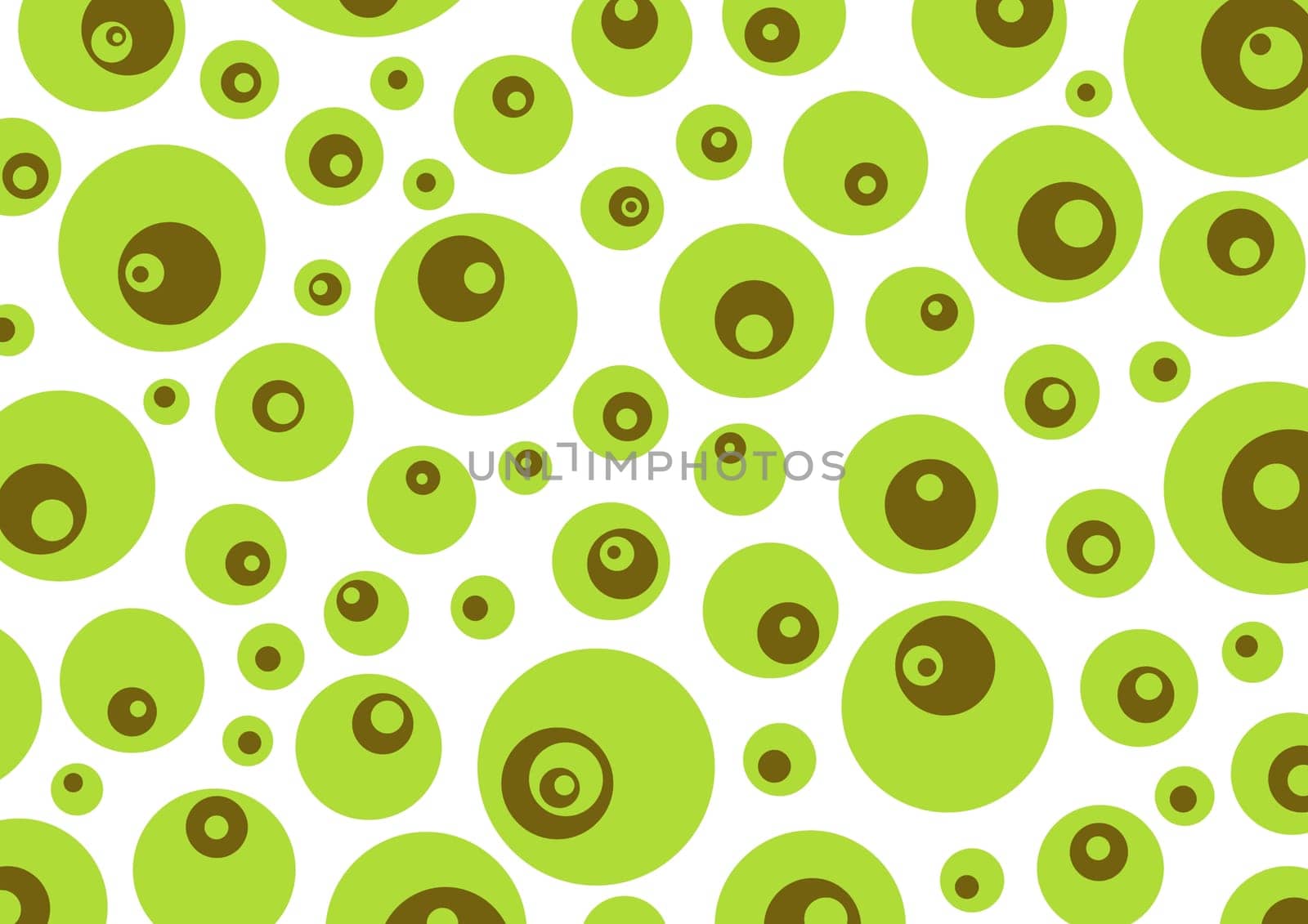 Green brown retro circles background