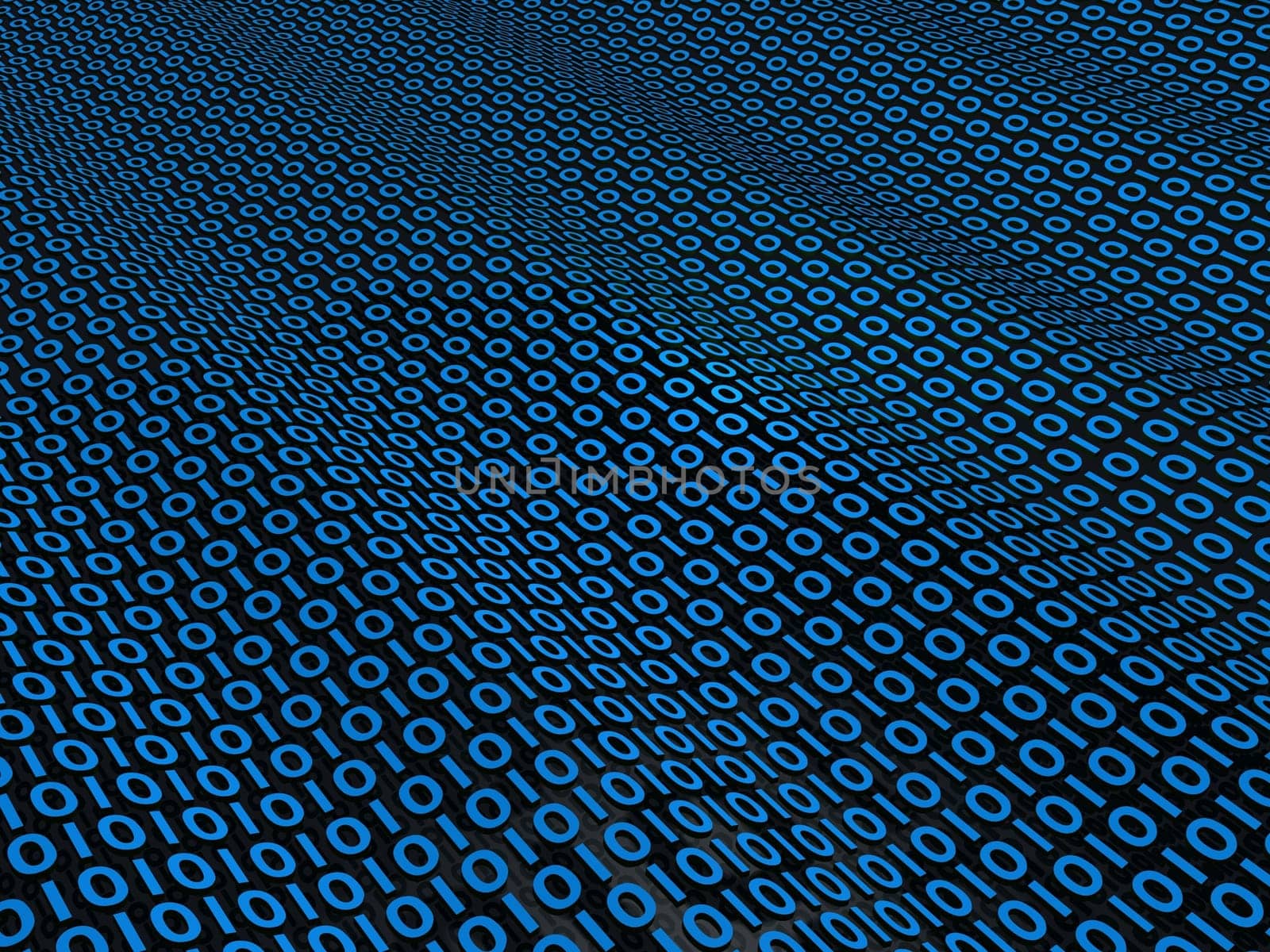 Binary wavy background m made from zeros and ones