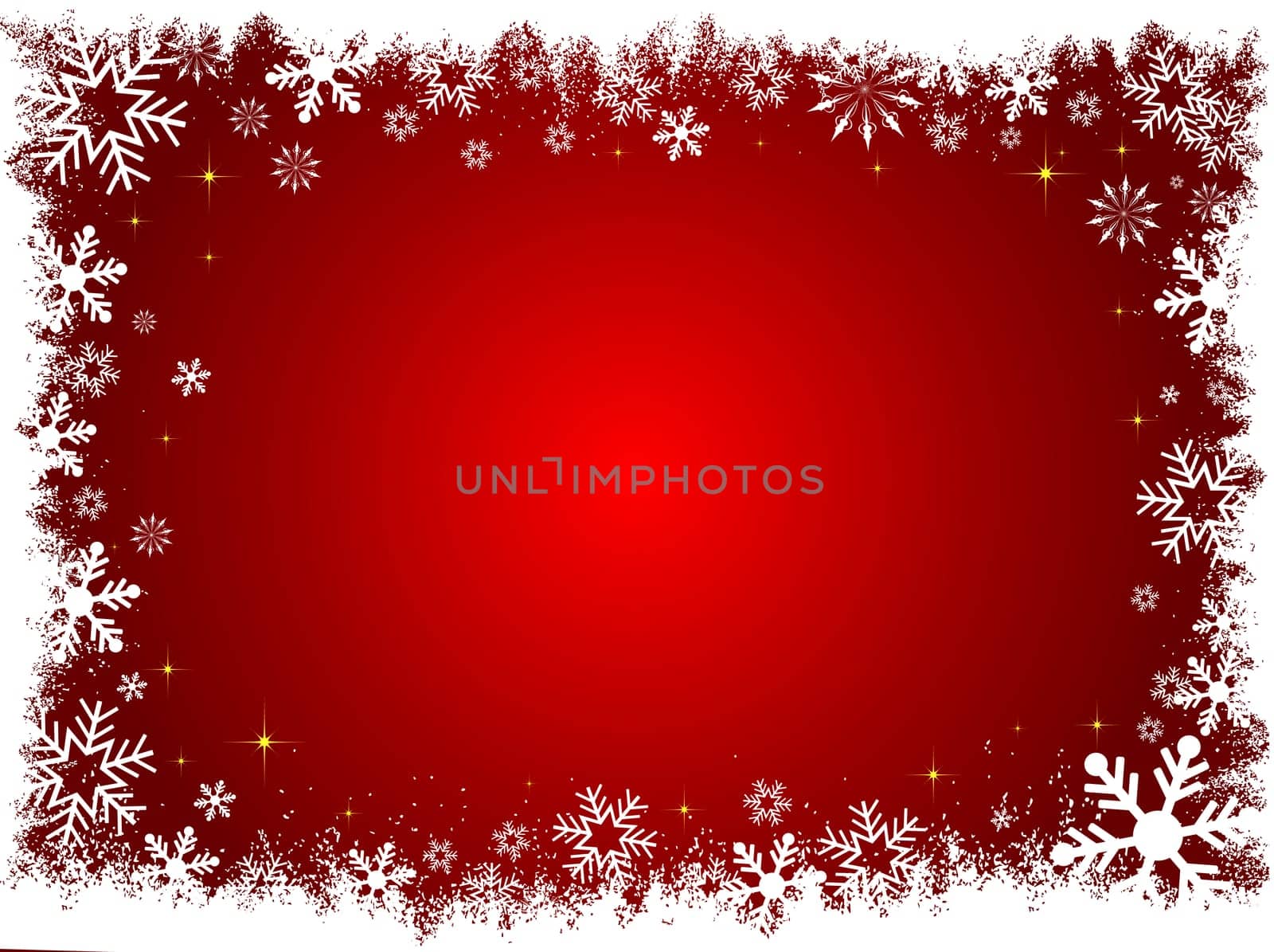Background of snowflakes and stars