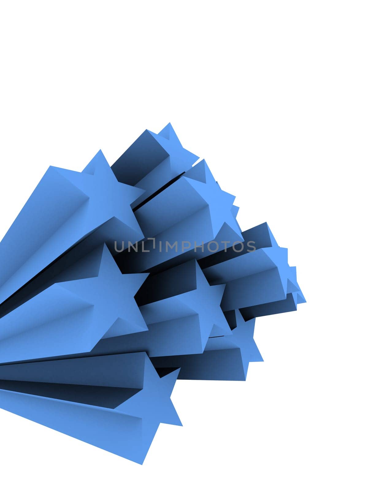 3d rendered illustration of some blue  stars