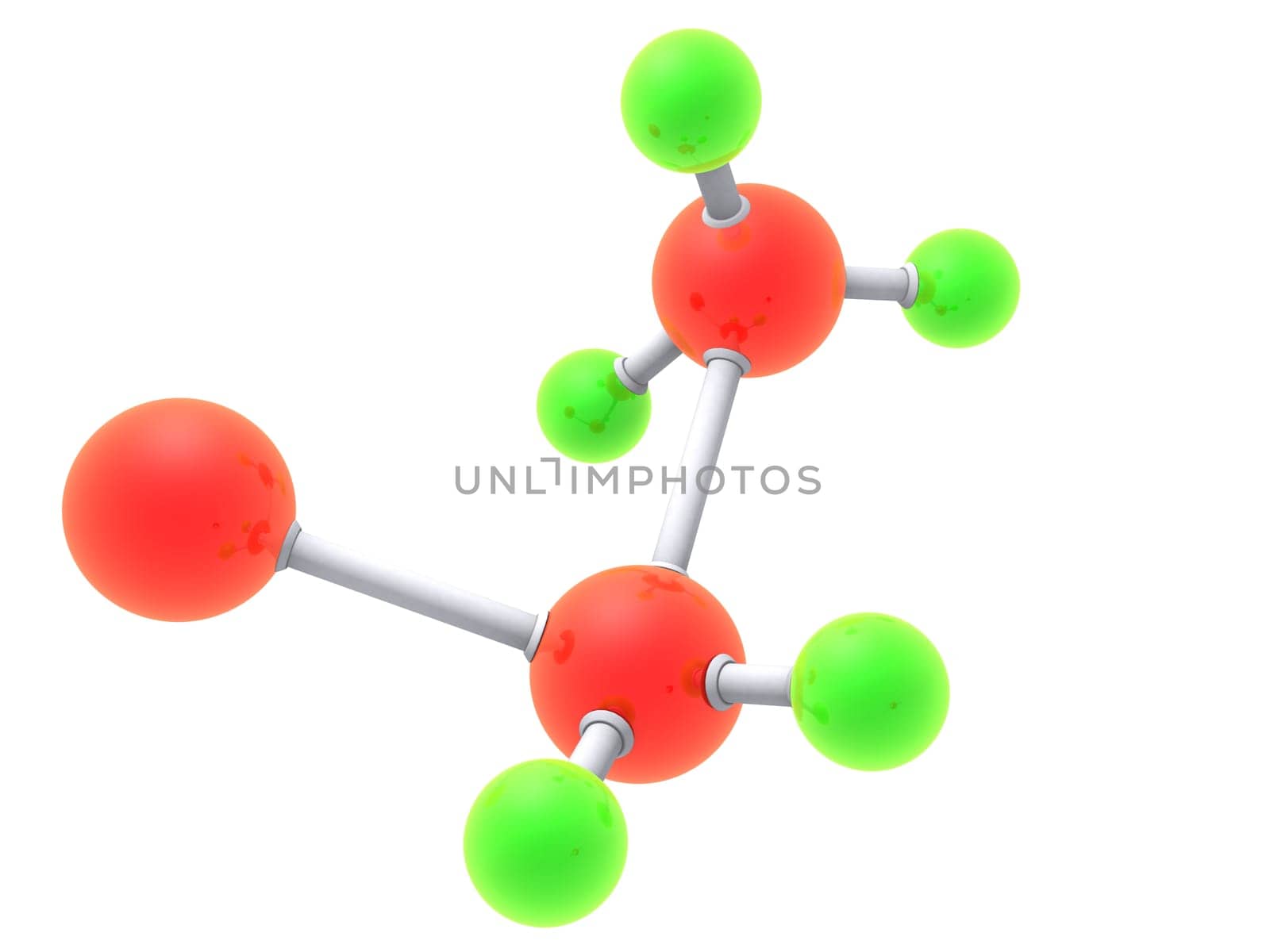 3d rendered illustration of a molecule model