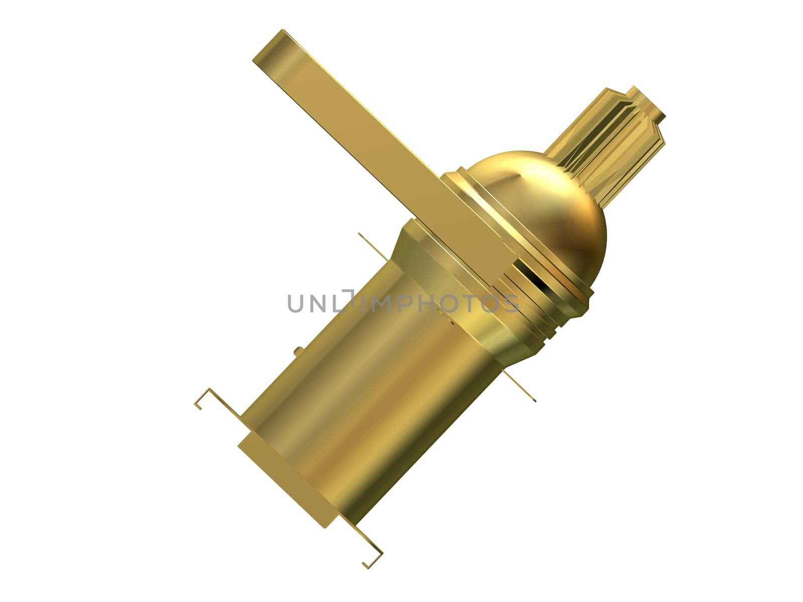 3d rendered illustration of a golden spotlight