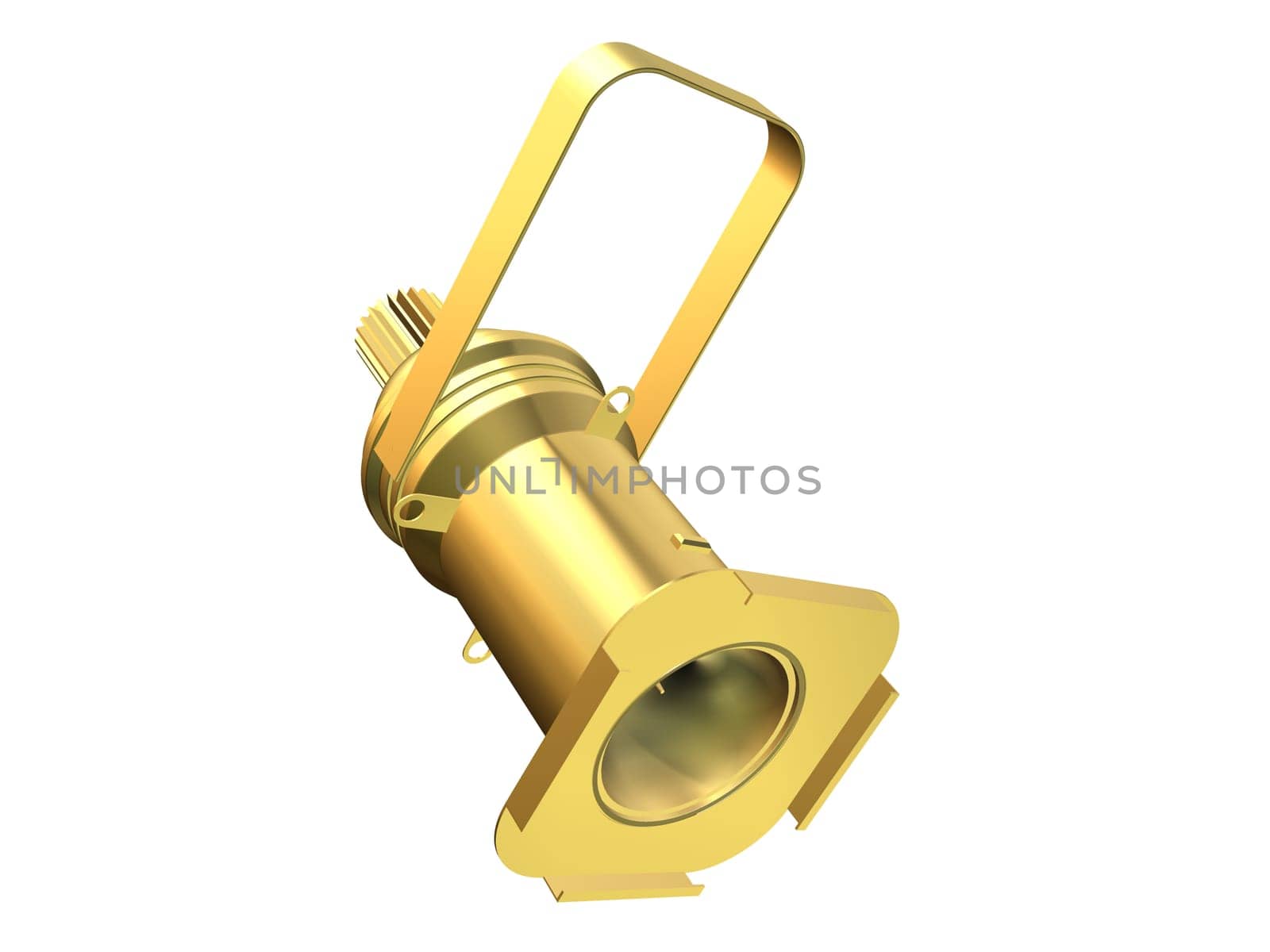 3d rendered illustration of a golden spotlight