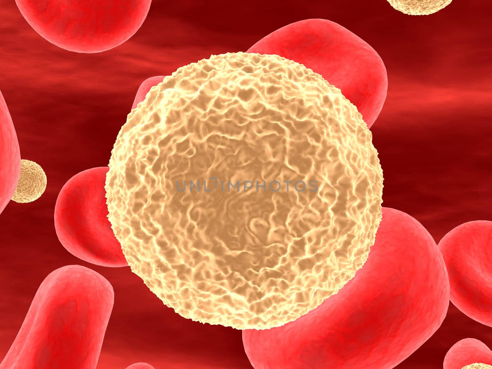 3d rendered close up of a t killer cell in an artery