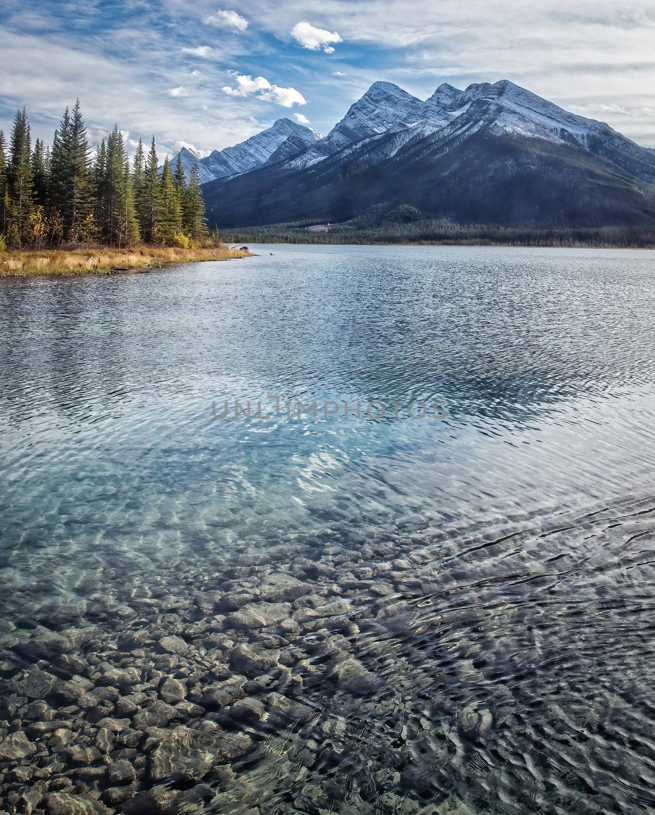 Canadian Lake with clear rippling water