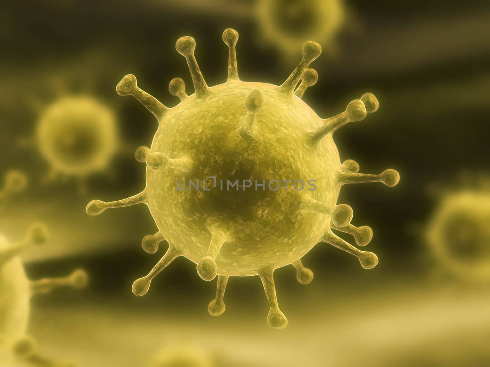 3d rendered close up of some isolated viruses