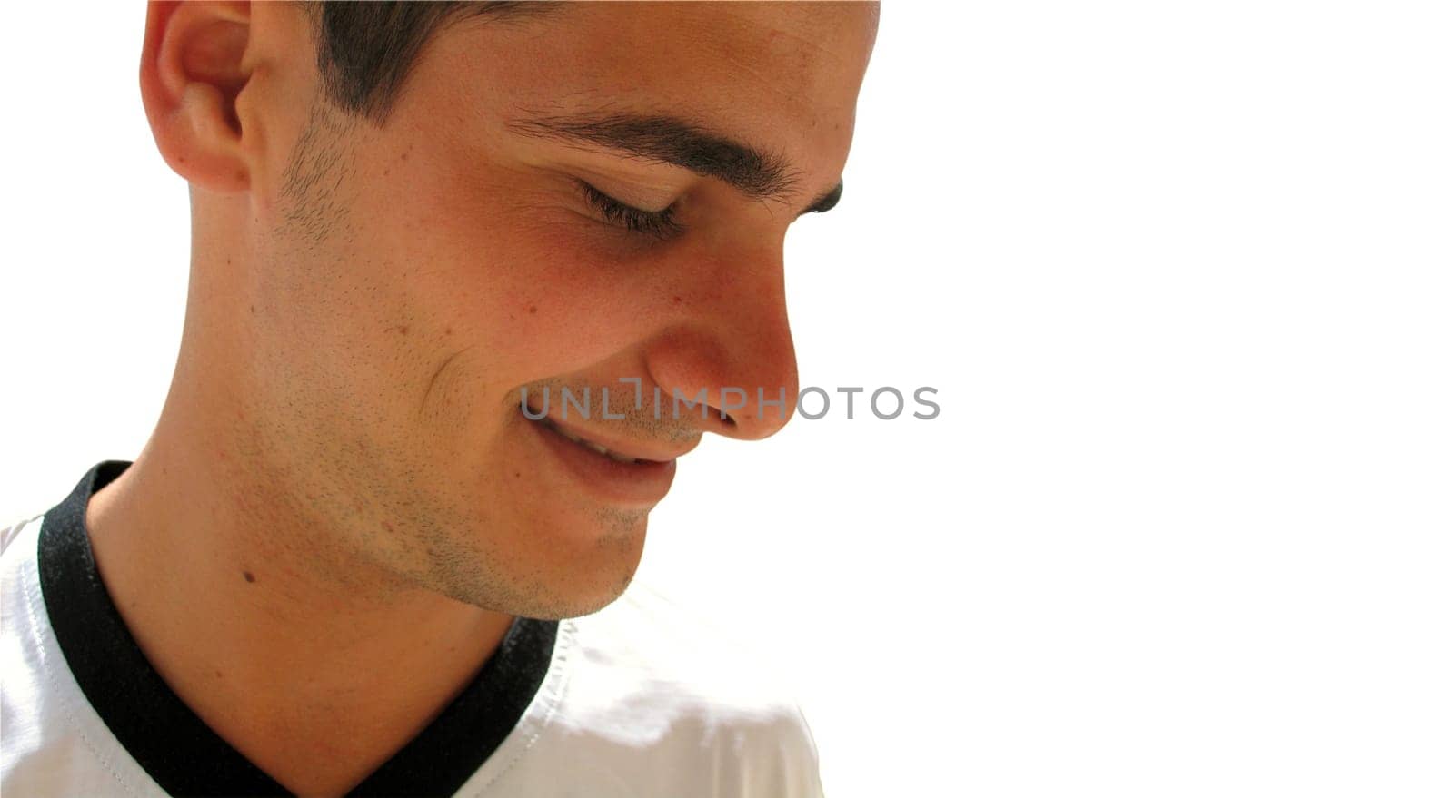 Portrait of young boy doing with happy expression