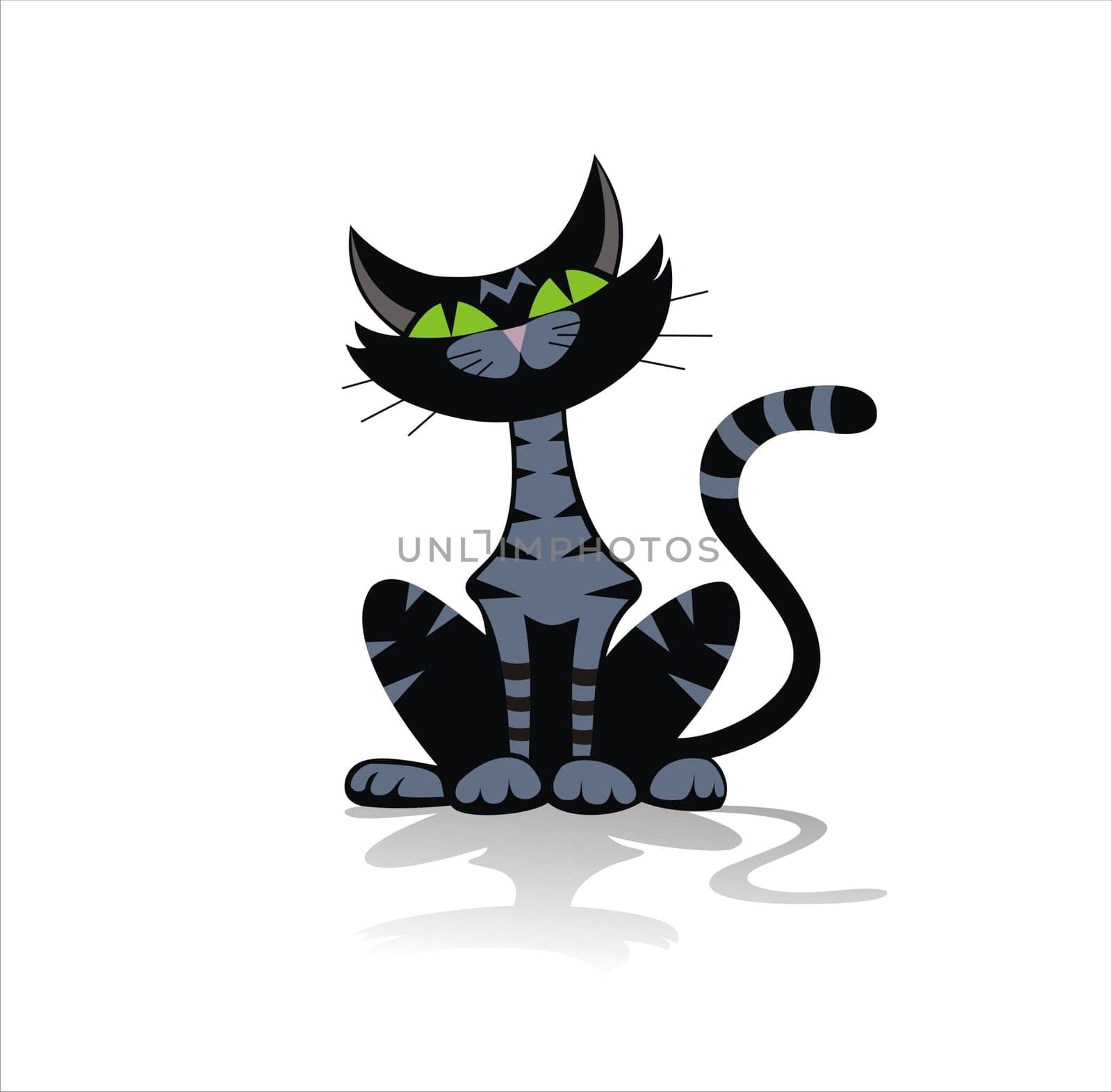 vector illustration of cat isolated