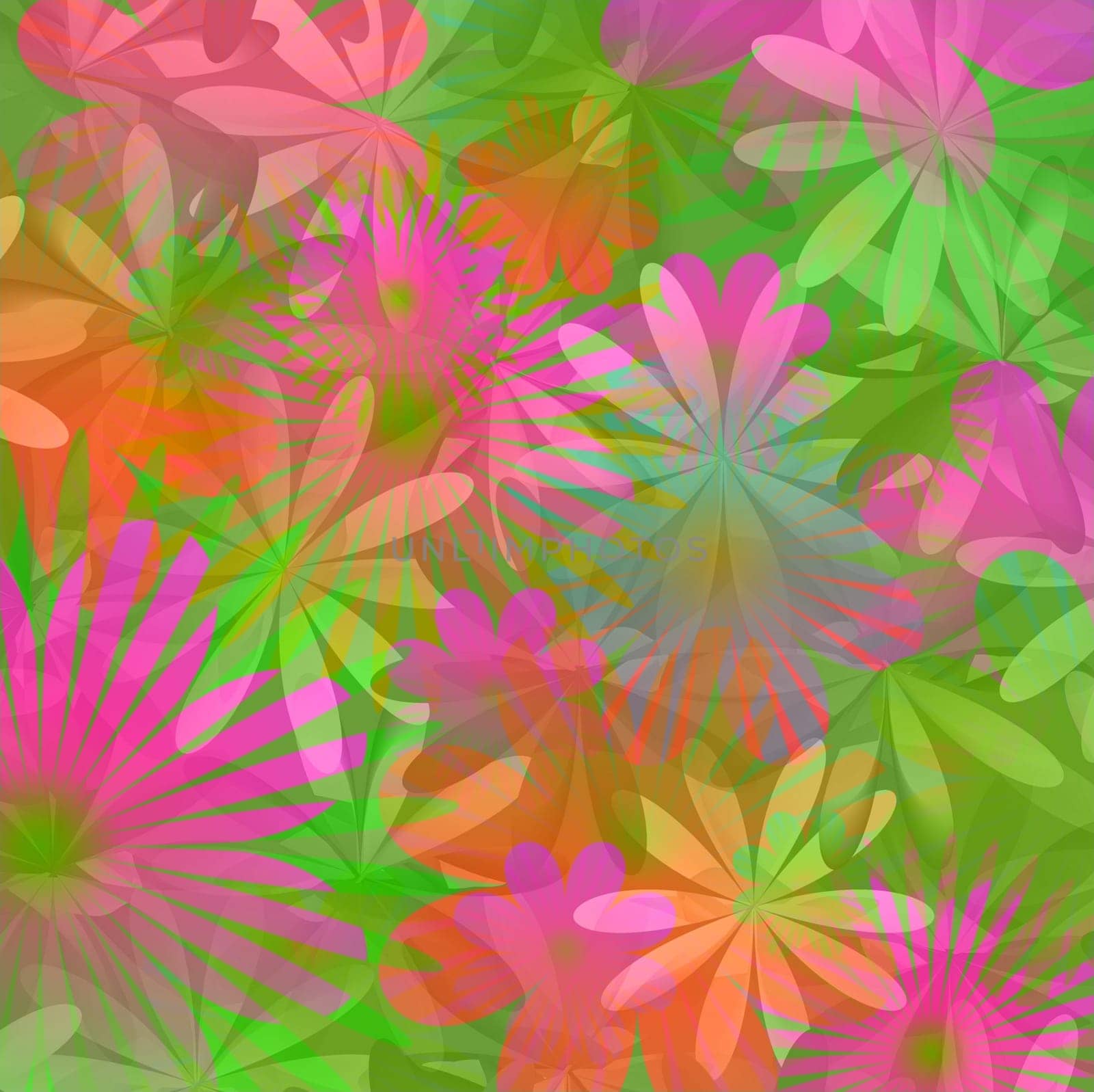 Seamless floral pattern in vibrant colors