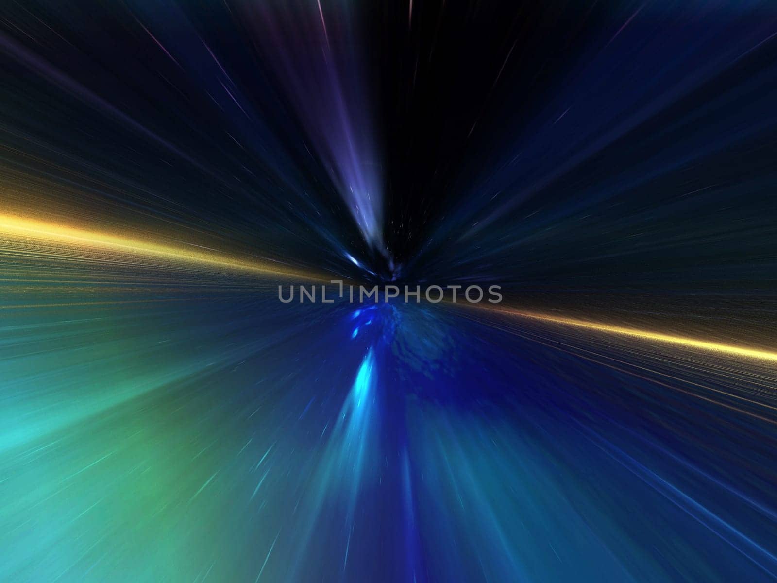Abstract background of Hyperspace - infinite concept illustration