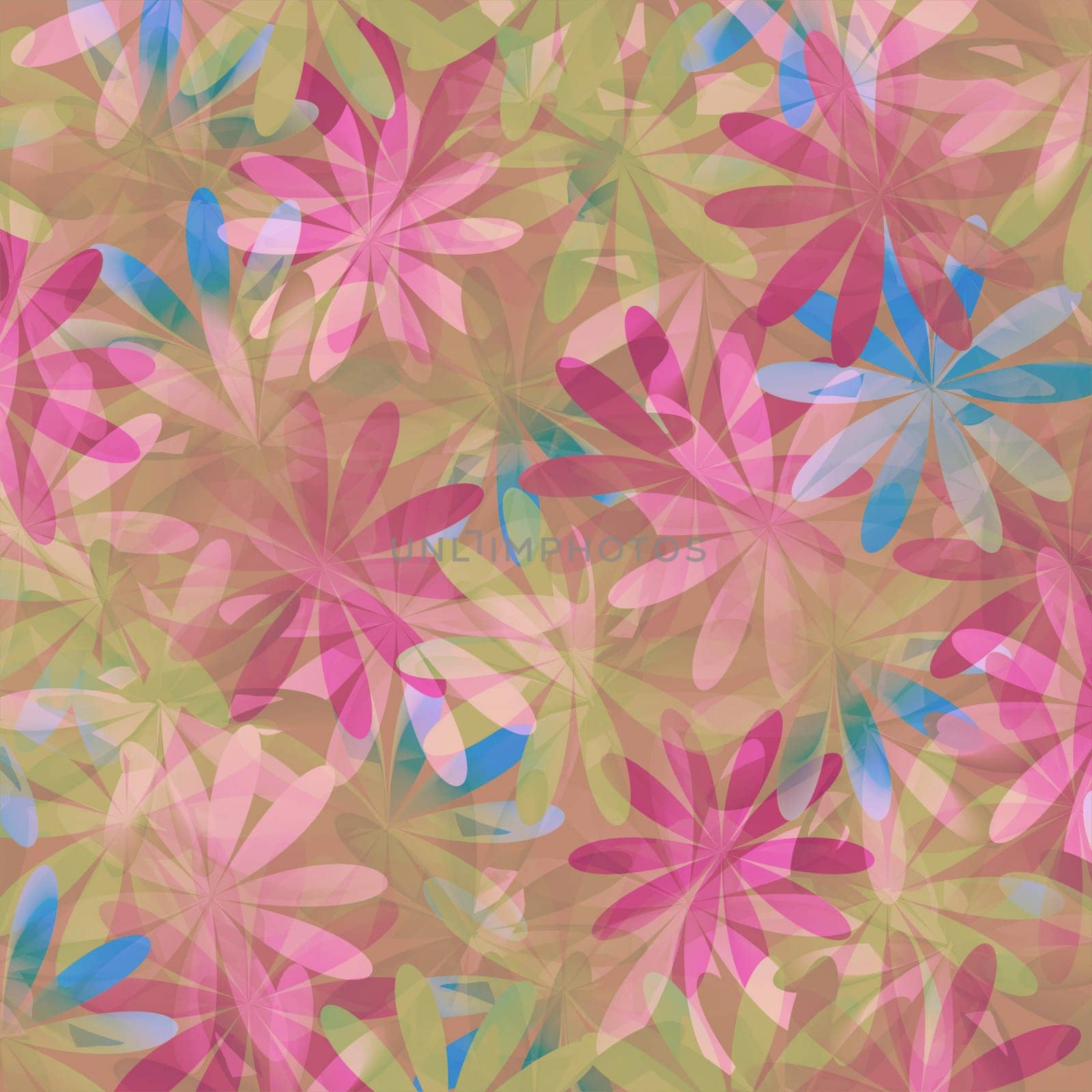 Seamless floral pattern in vibrant colors