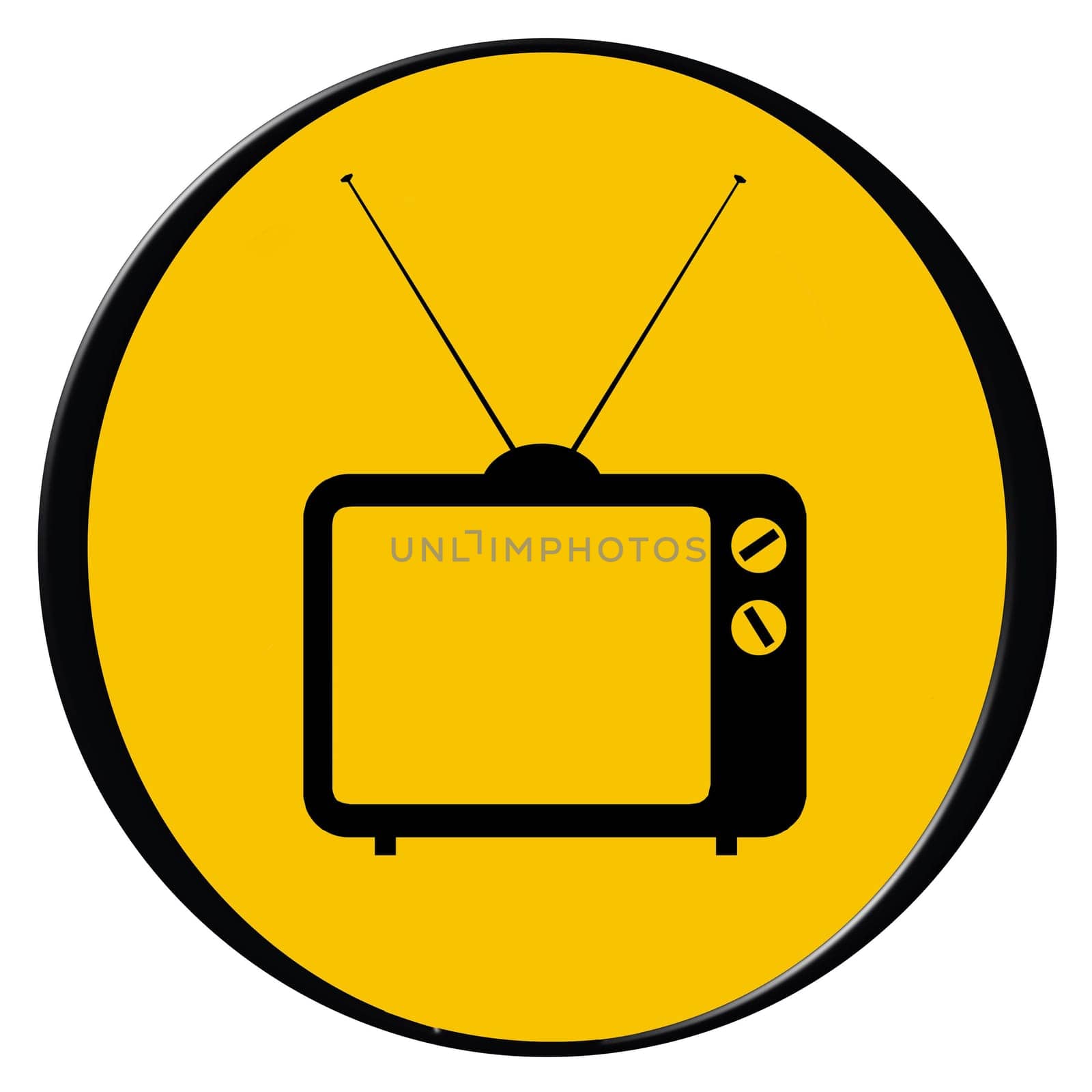 Vector illustration of isolated tv icon