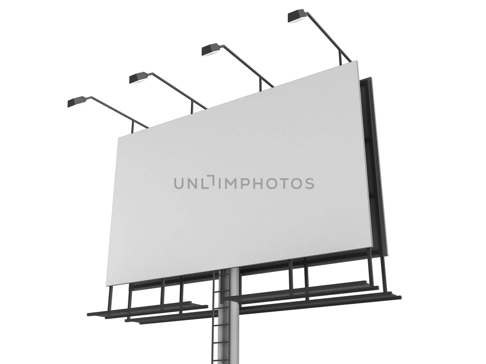 3d rendered illustration of a blank board to write your own text