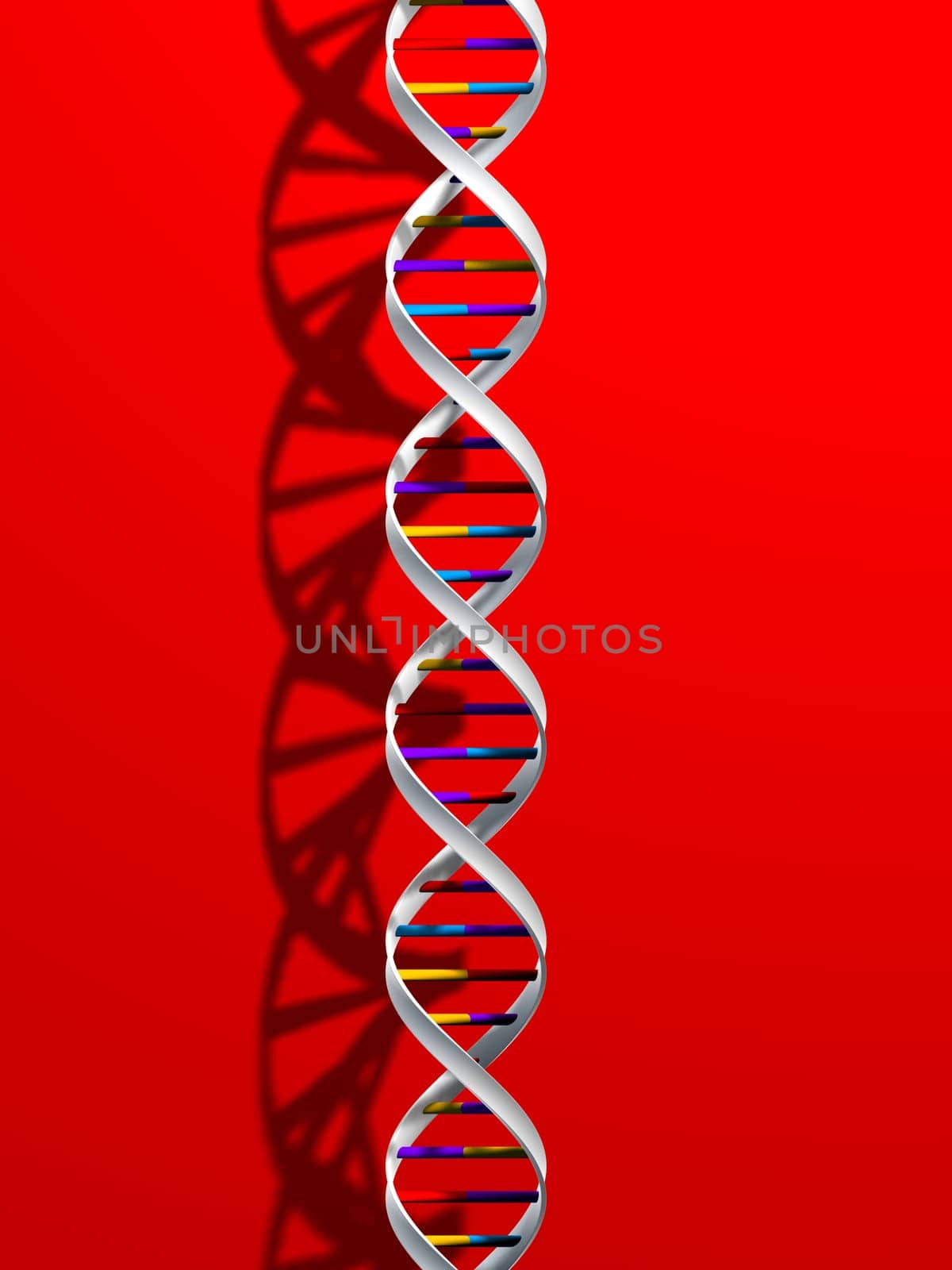 3d rendered illustration of a double helix