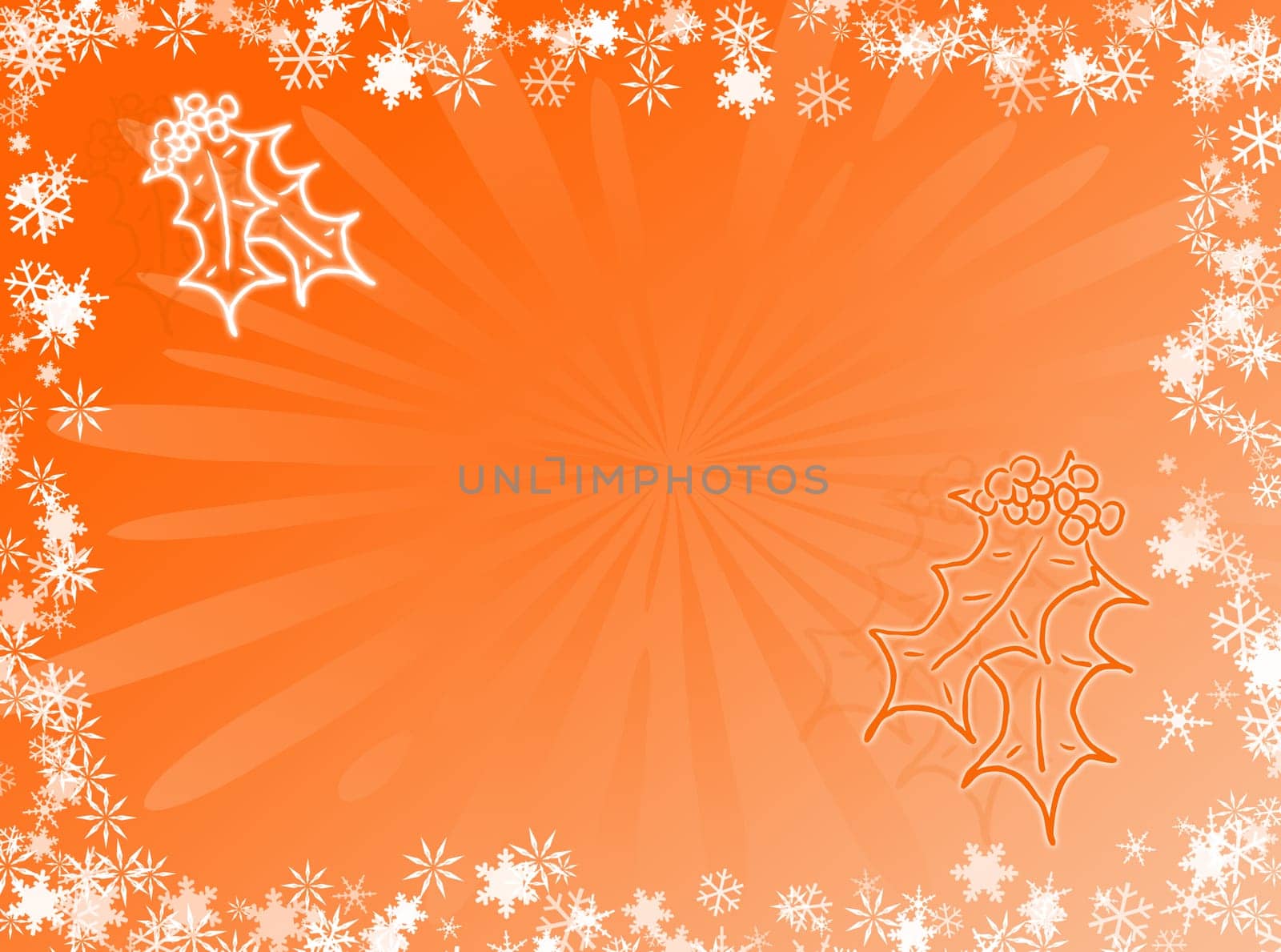 Christmas and holidays with this orange card