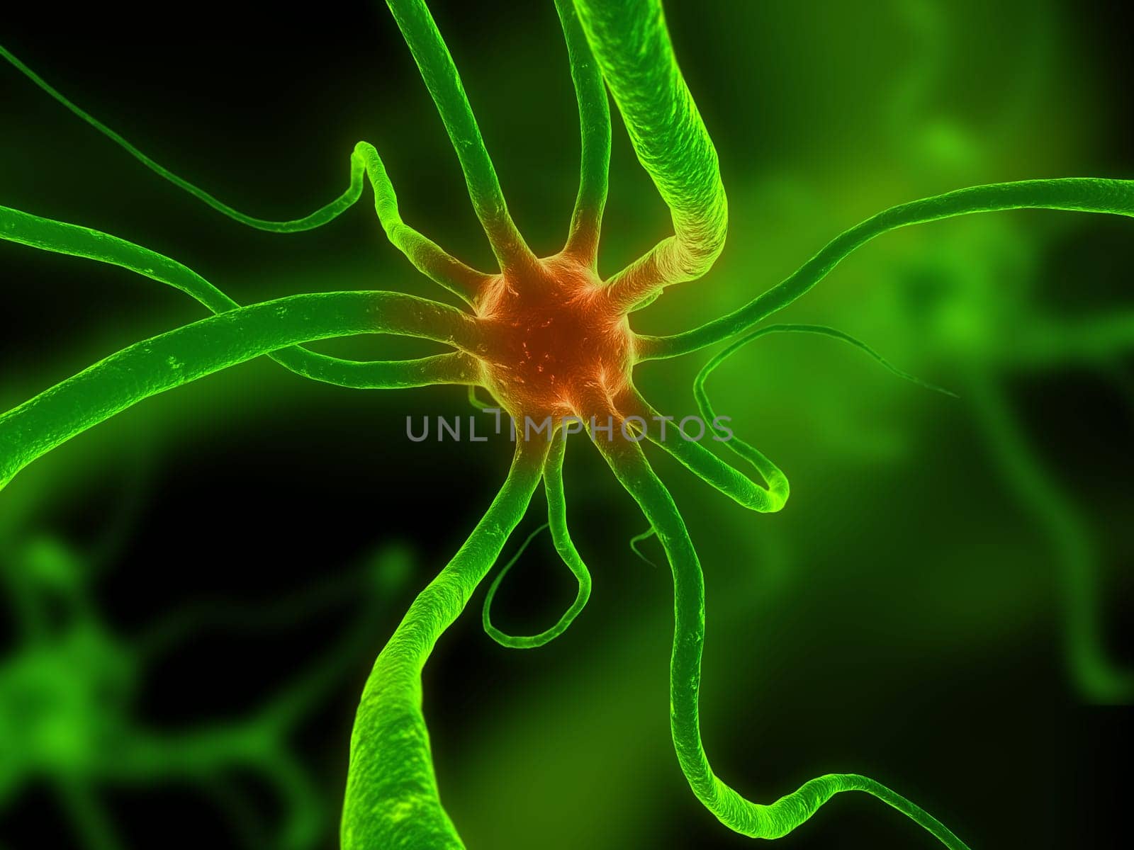 3d rendered close up of an axon