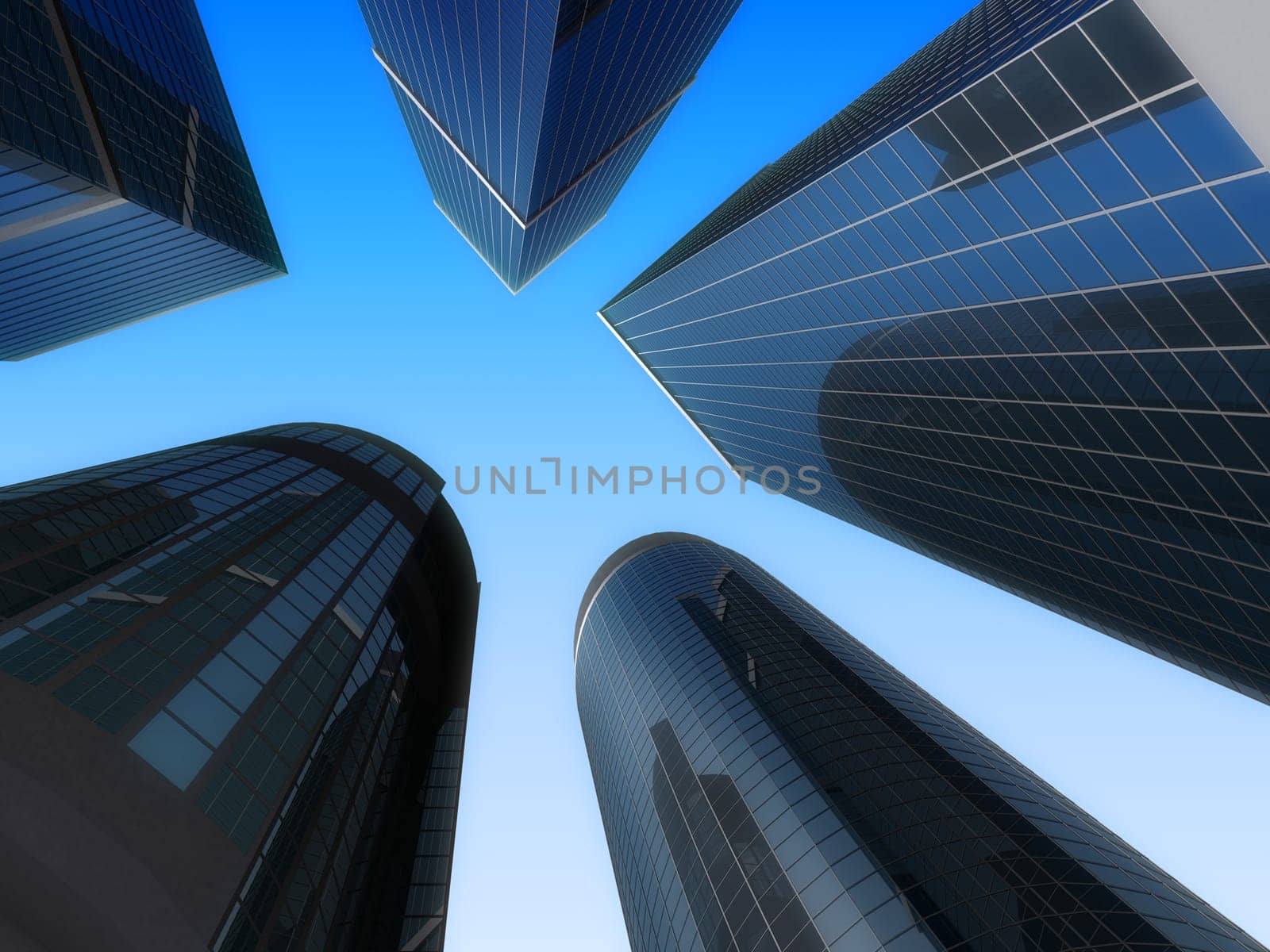3d rendered illustration of big business towers