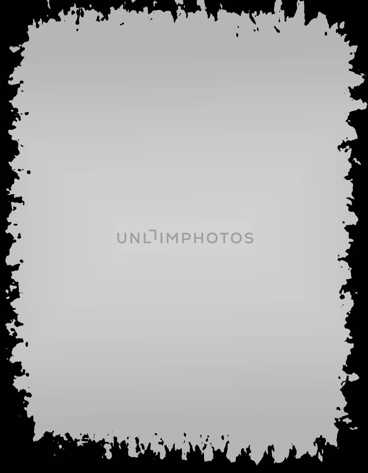 A gradient grey background framed with a black torn border.