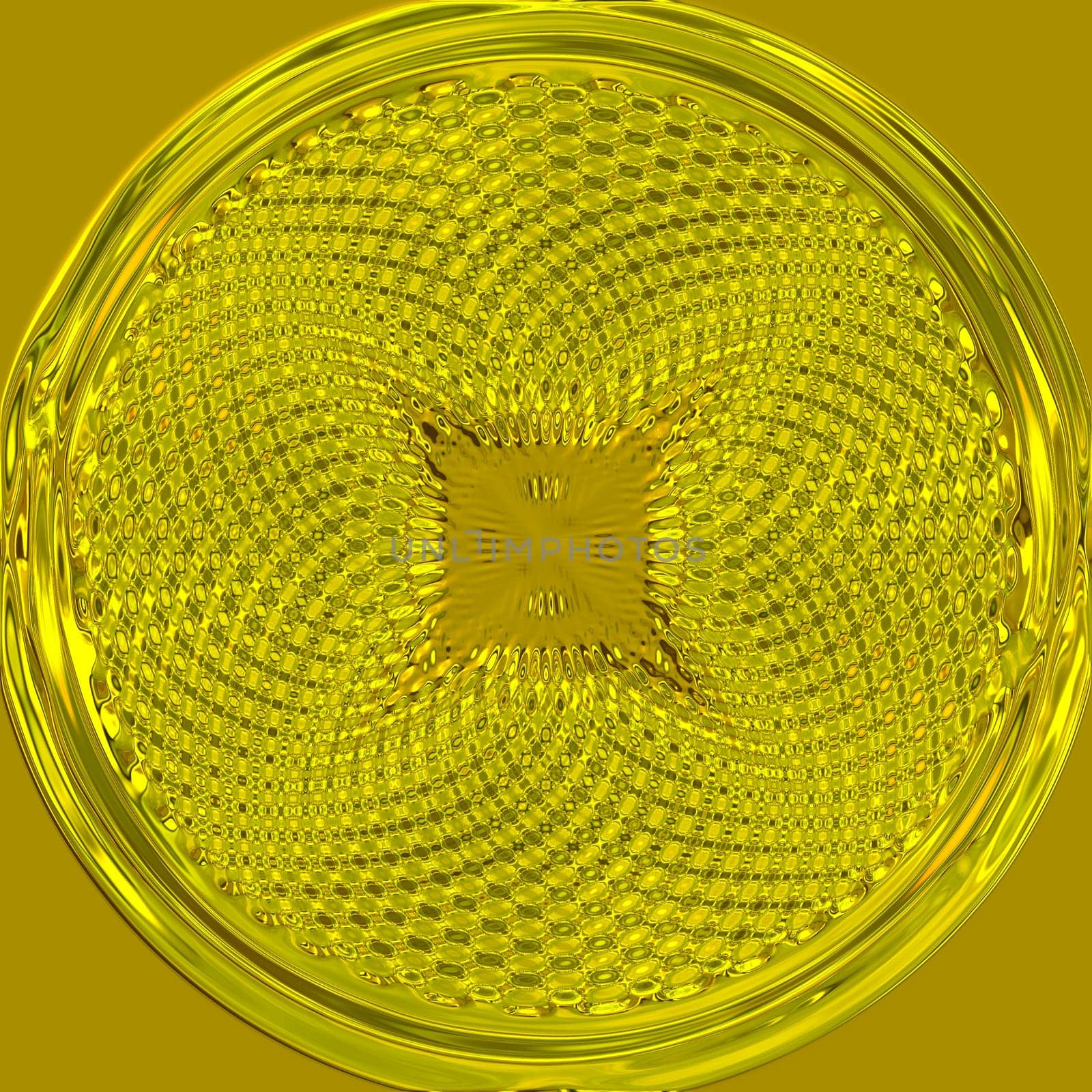 Computer generated illustration of gold ornament