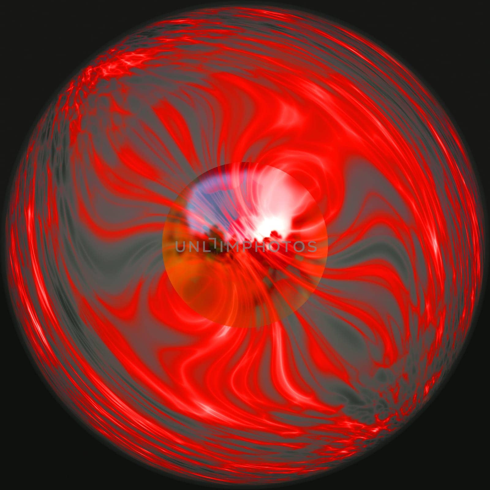 Fortune teller's ball on black background
