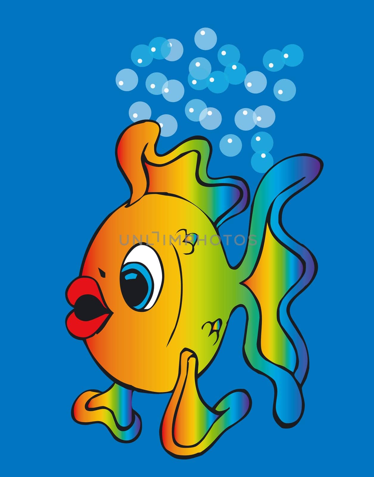 Illustratition of an Toonimal Fish-Vector