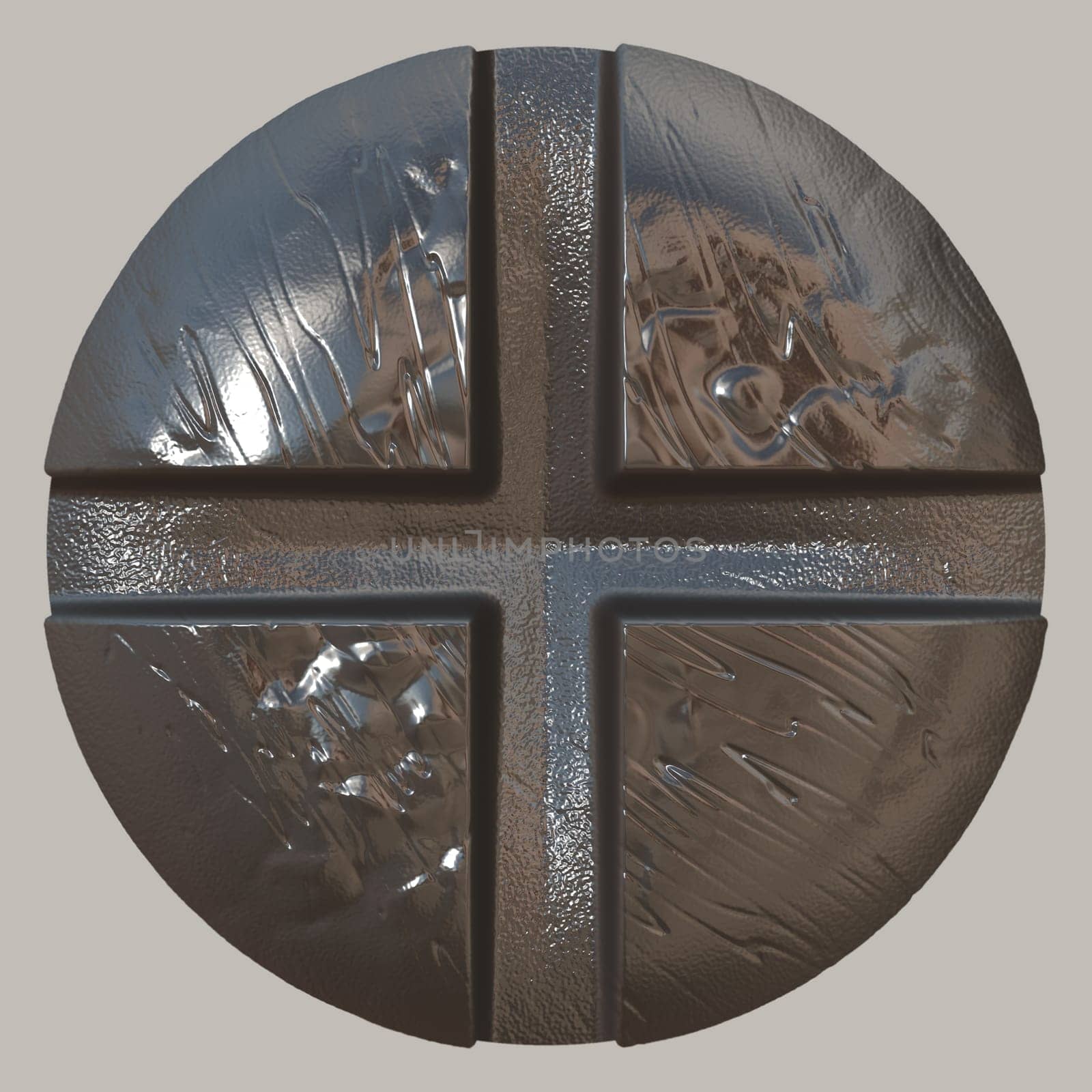 Isolated illustration of macro screw head
