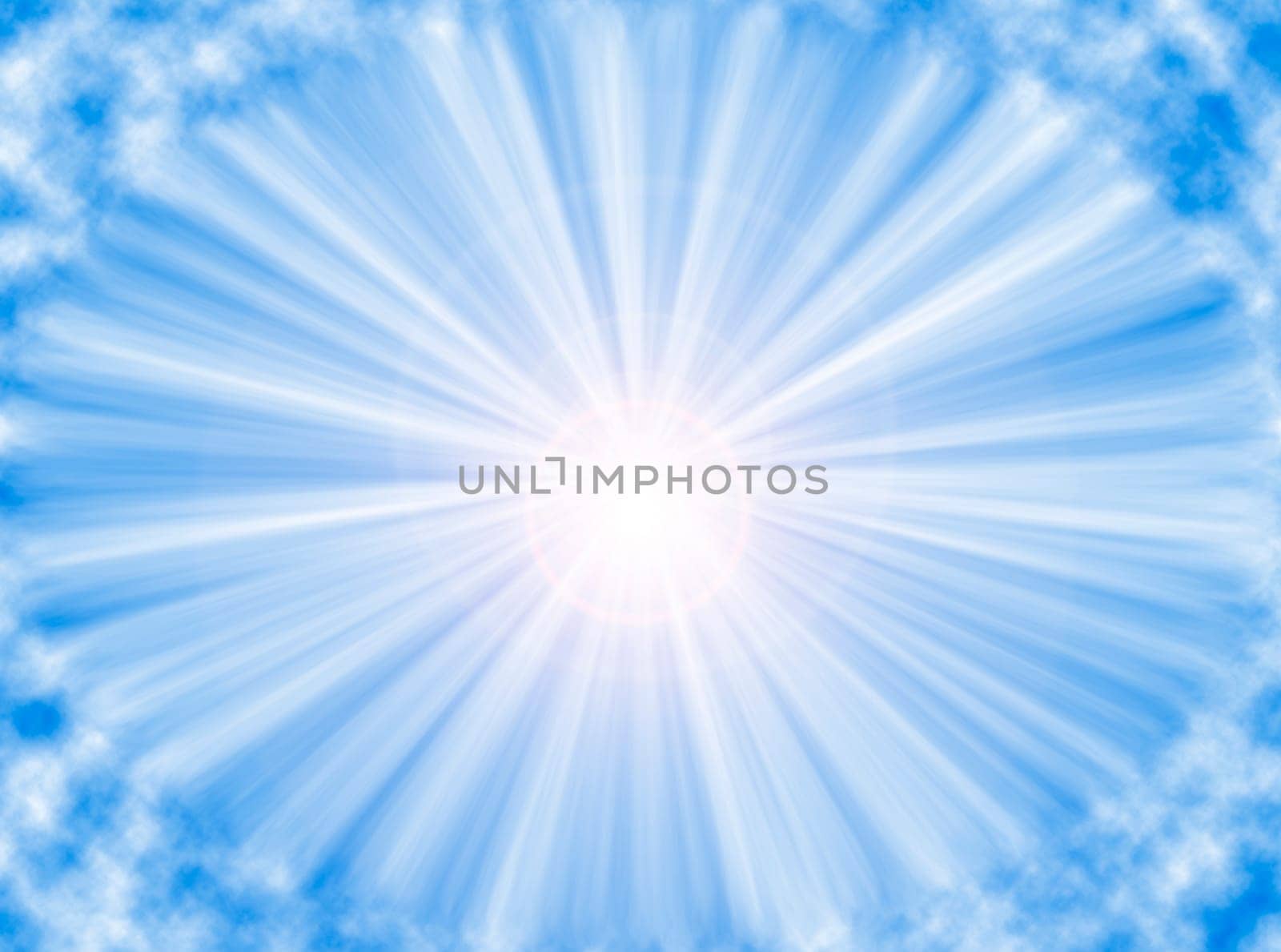Blue background with light in the center