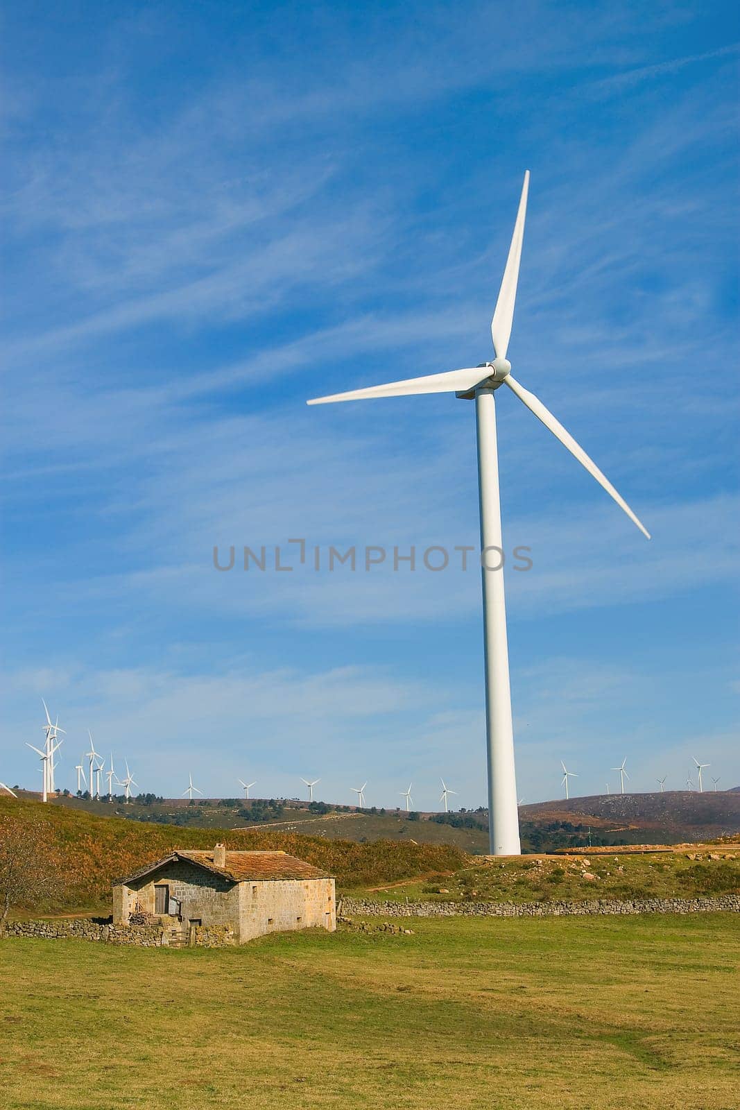 Wind turbine in Puerto del Escudo, Cantabria