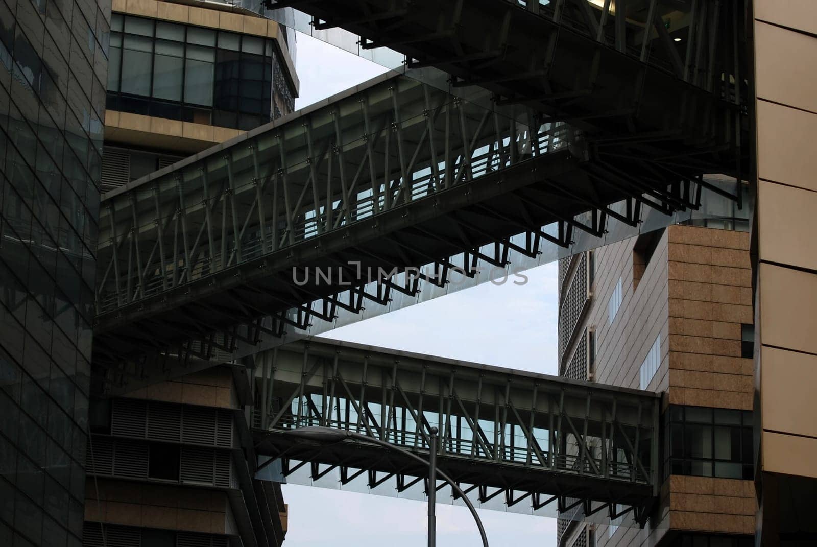 link way and modern office in the parks