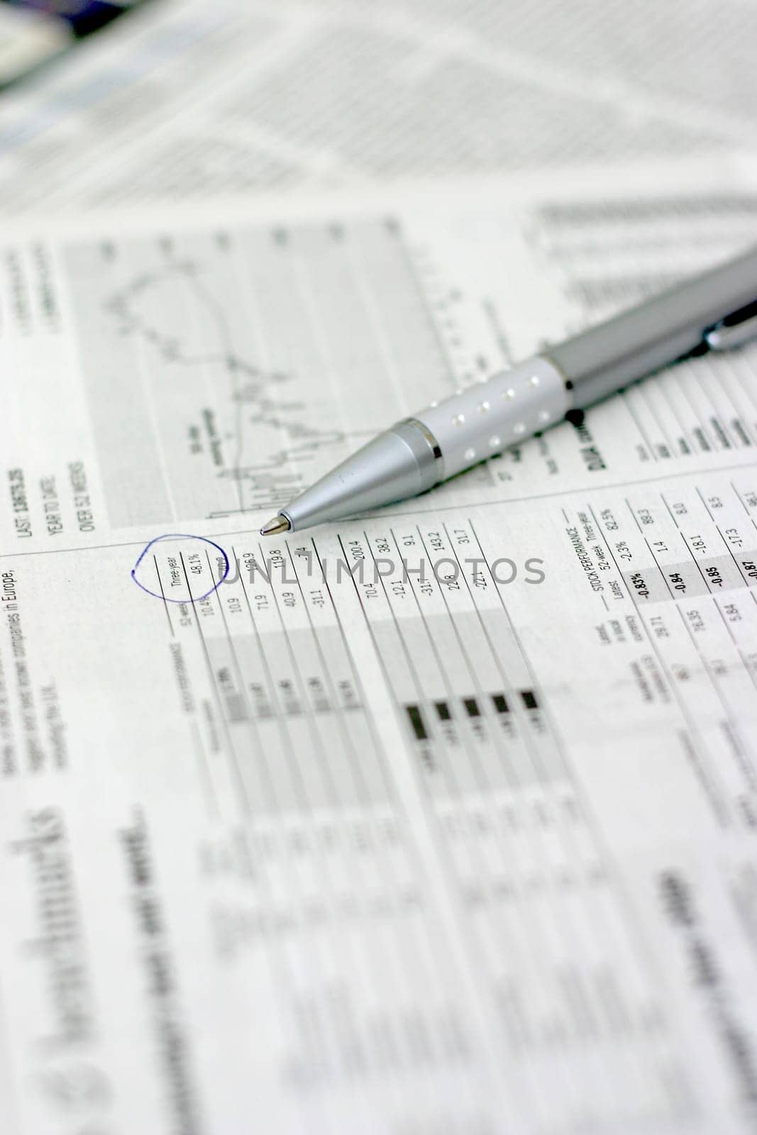 Money and a business newspaper